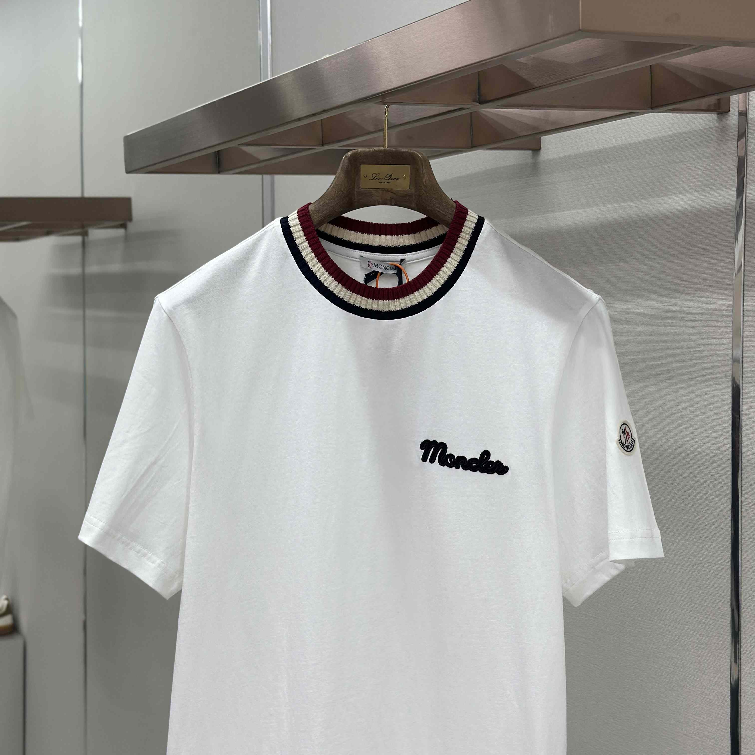 Moncler Embroidered Logo Cotton T-Shirt - DesignerGu