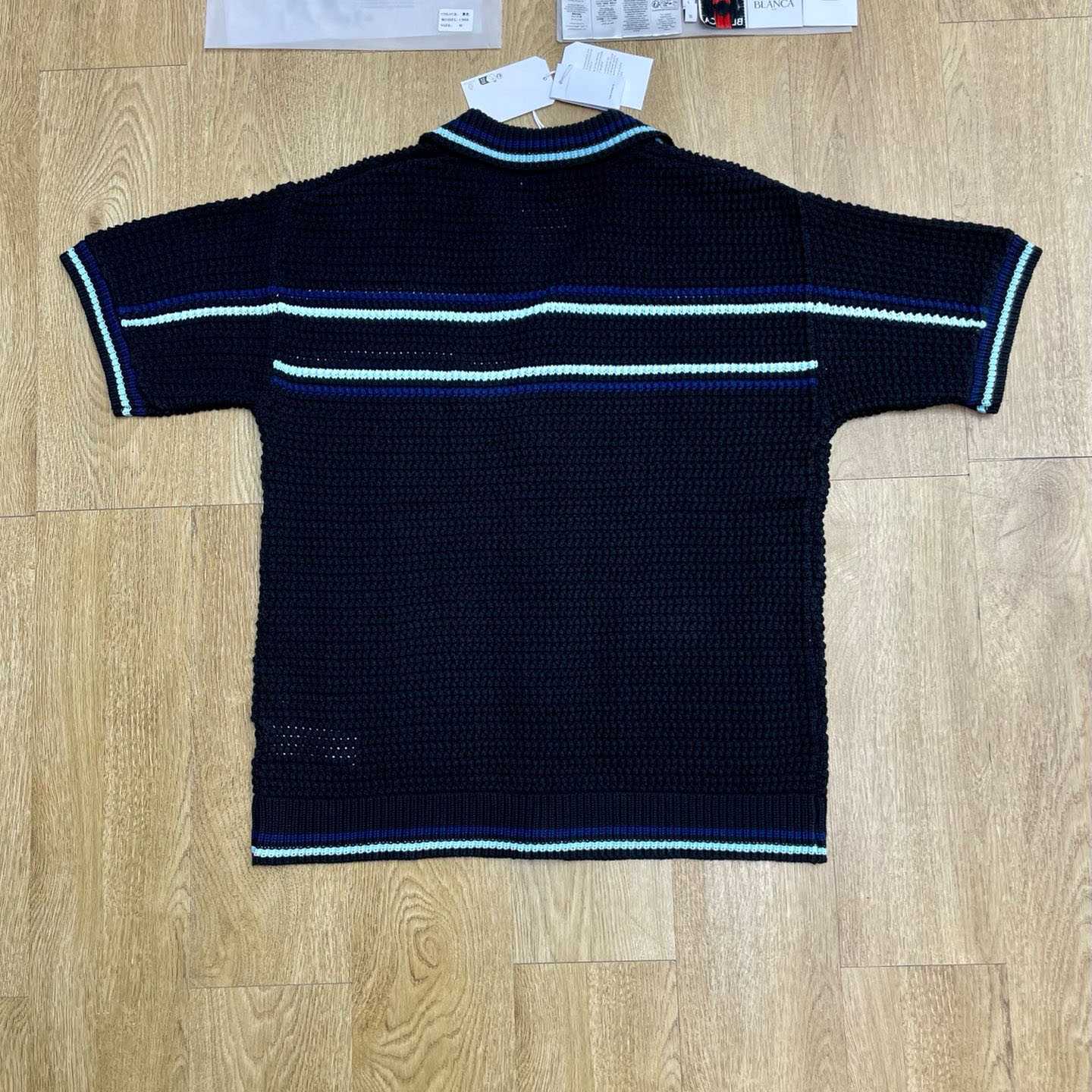 Casablanca Tennis Cotton Crochet Short Sleeve Shirt D0116 - DesignerGu