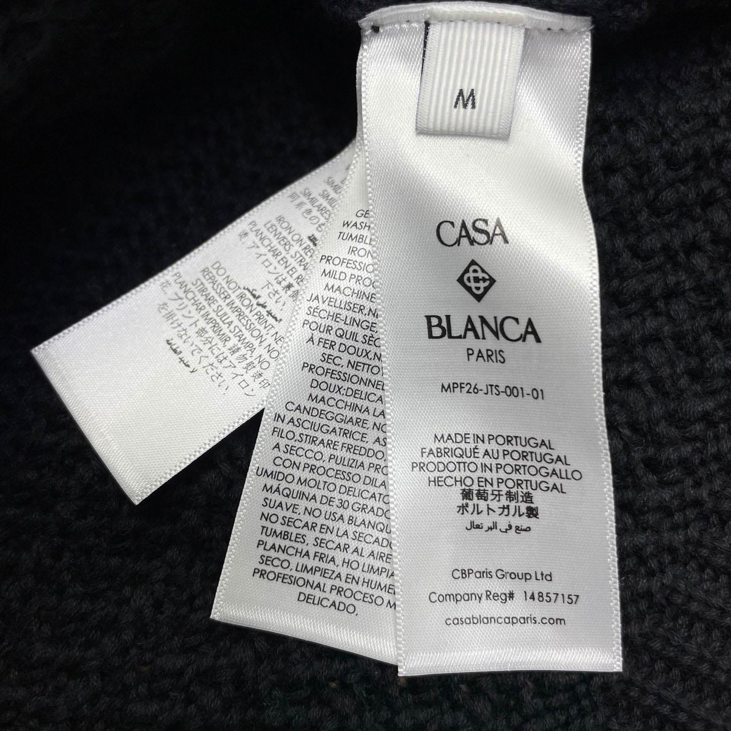 Casablanca Tennis Cotton Crochet Short Sleeve Shirt D0116 - DesignerGu