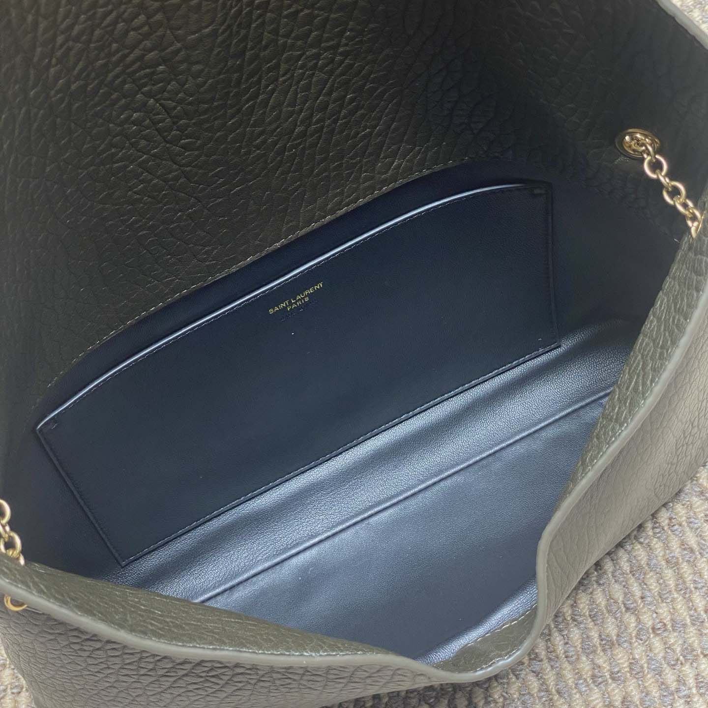 Saint Laurent Cassandre Large Pouch On Chain In Lambskin - DesignerGu