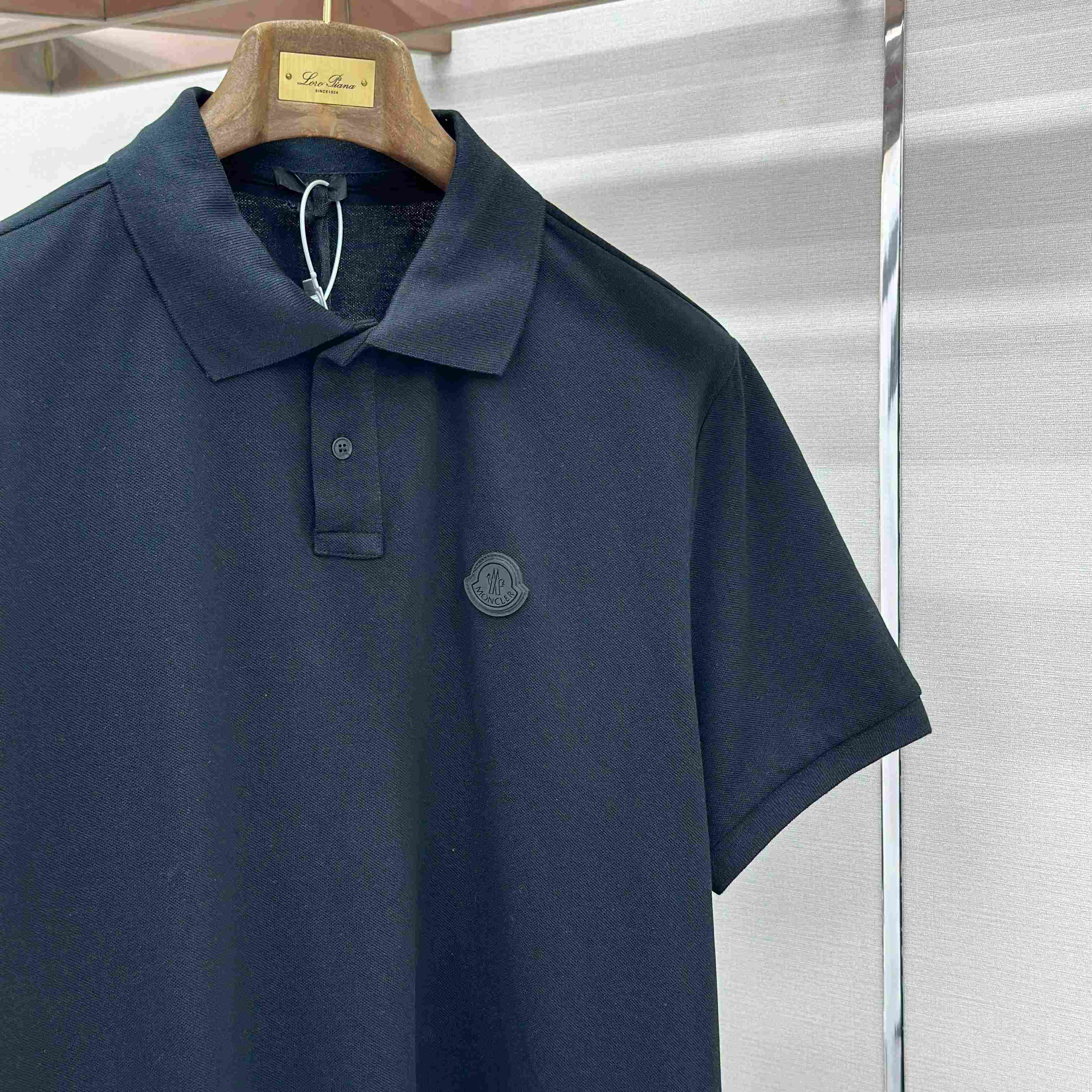 Moncler Logo Patch Cotton Piquet Polo Shirt - DesignerGu