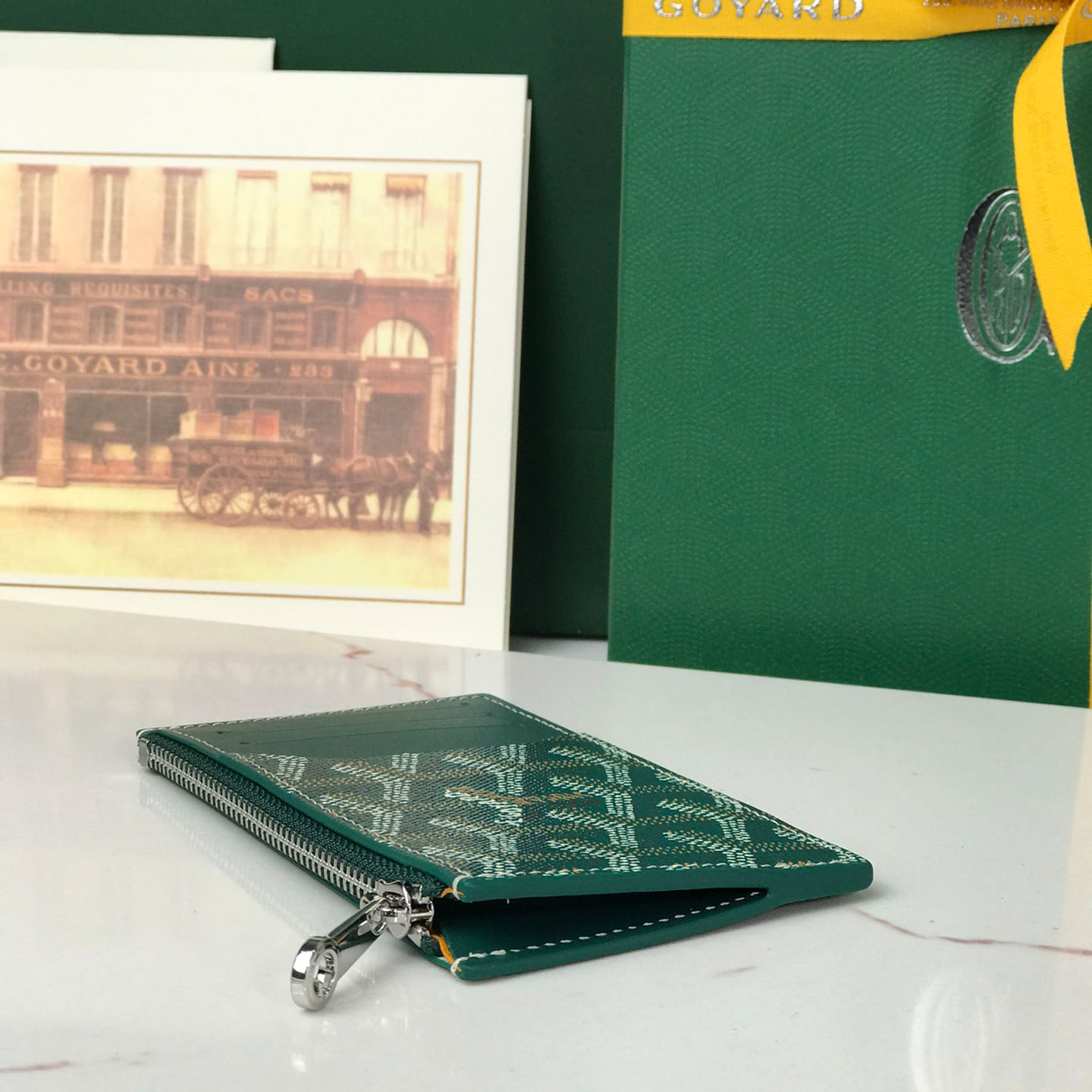 Goyard Bourbon Zipped Card Holder - DesignerGu