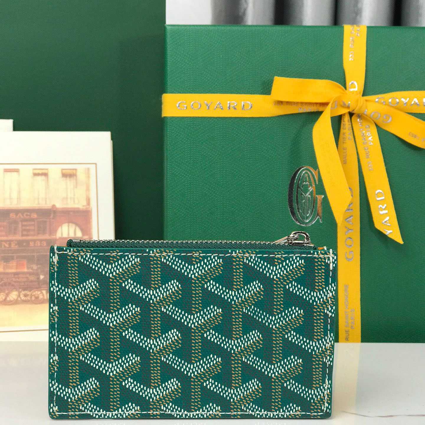 Goyard Bourbon Zipped Card Holder - DesignerGu