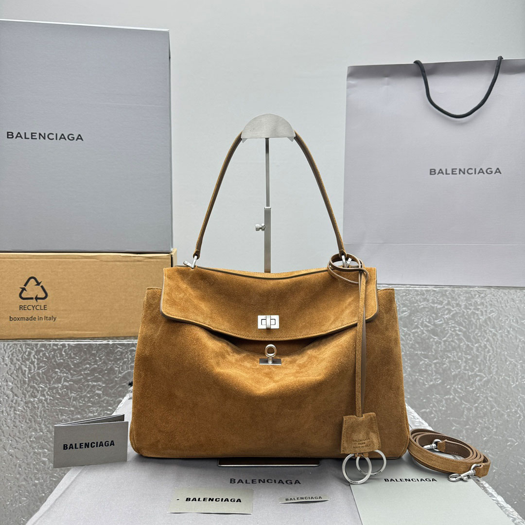 Balenciaga  Rodeo Handbag Medium In Camel - DesignerGu