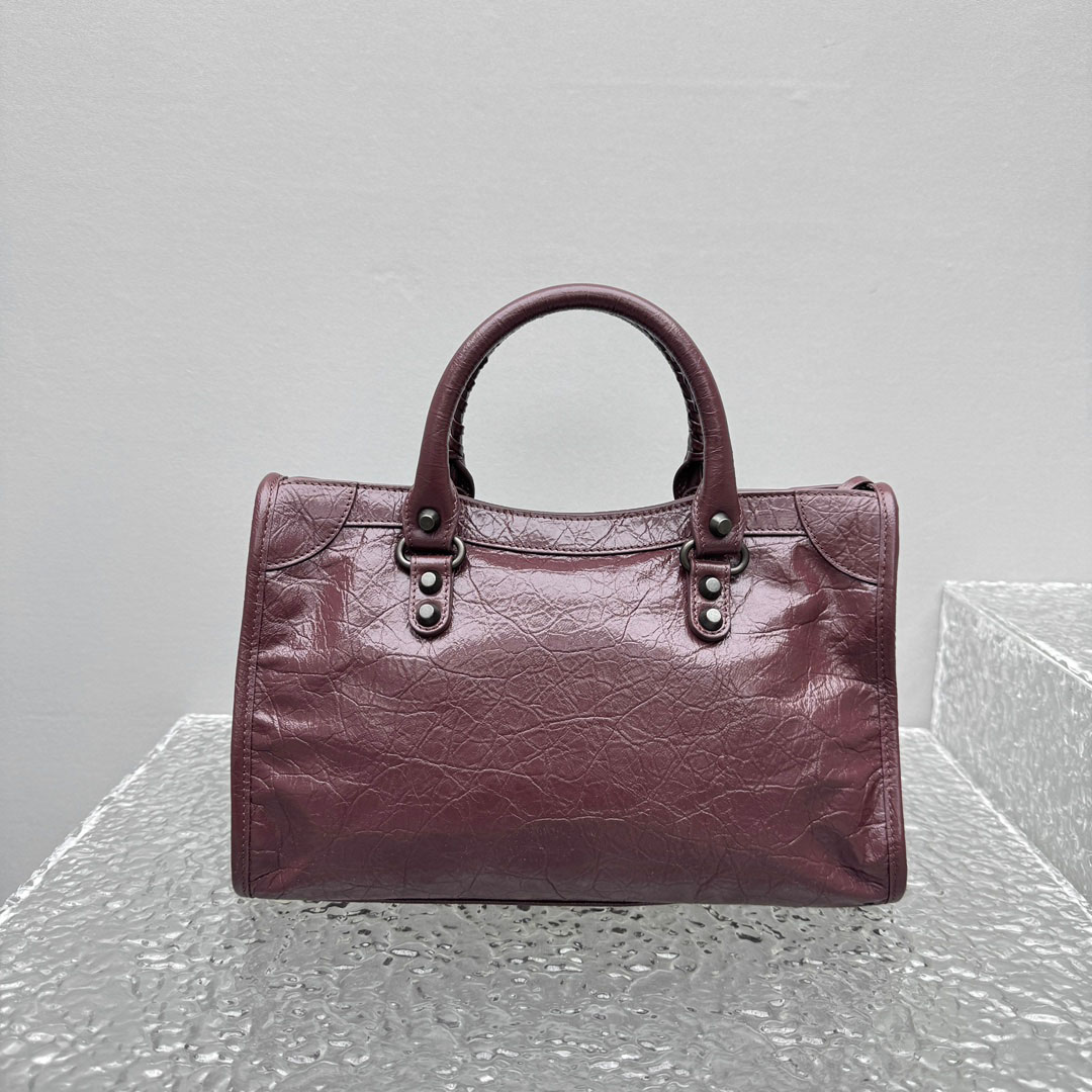 Balenciaga   Le City Bag Small In Dark Burgundy - DesignerGu