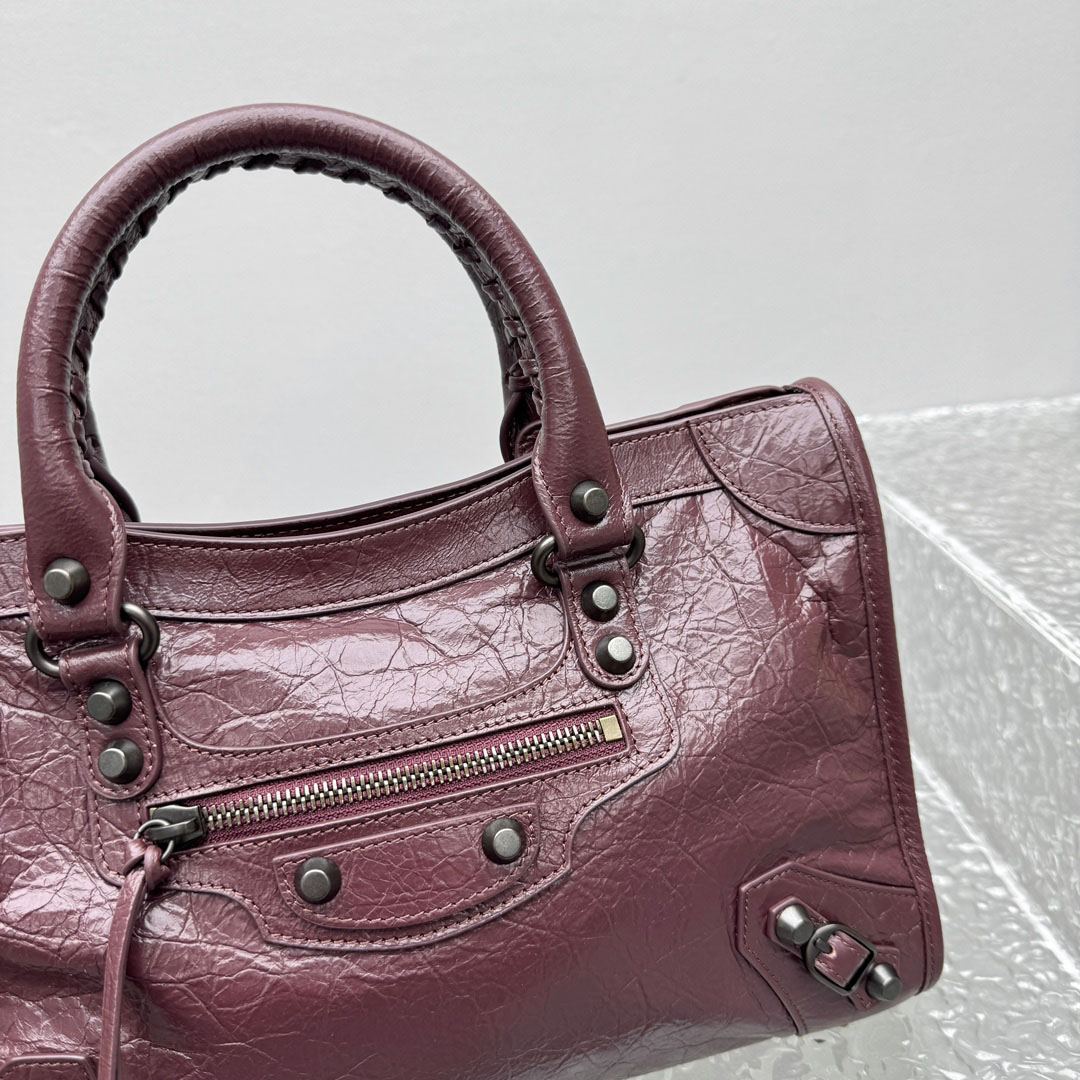 Balenciaga   Le City Bag Small In Dark Burgundy - DesignerGu