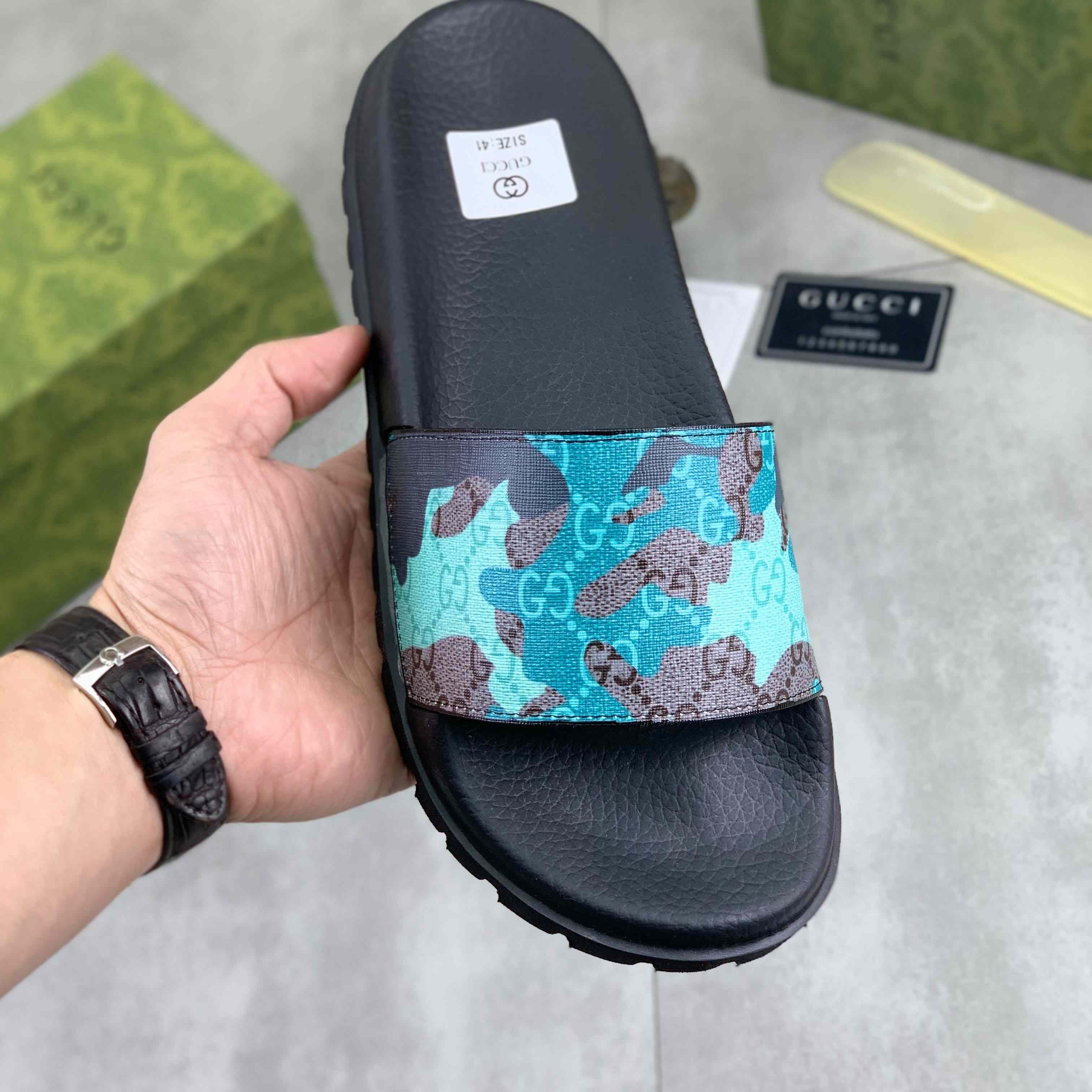Gucci Lug-sole Slide Sandal - DesignerGu