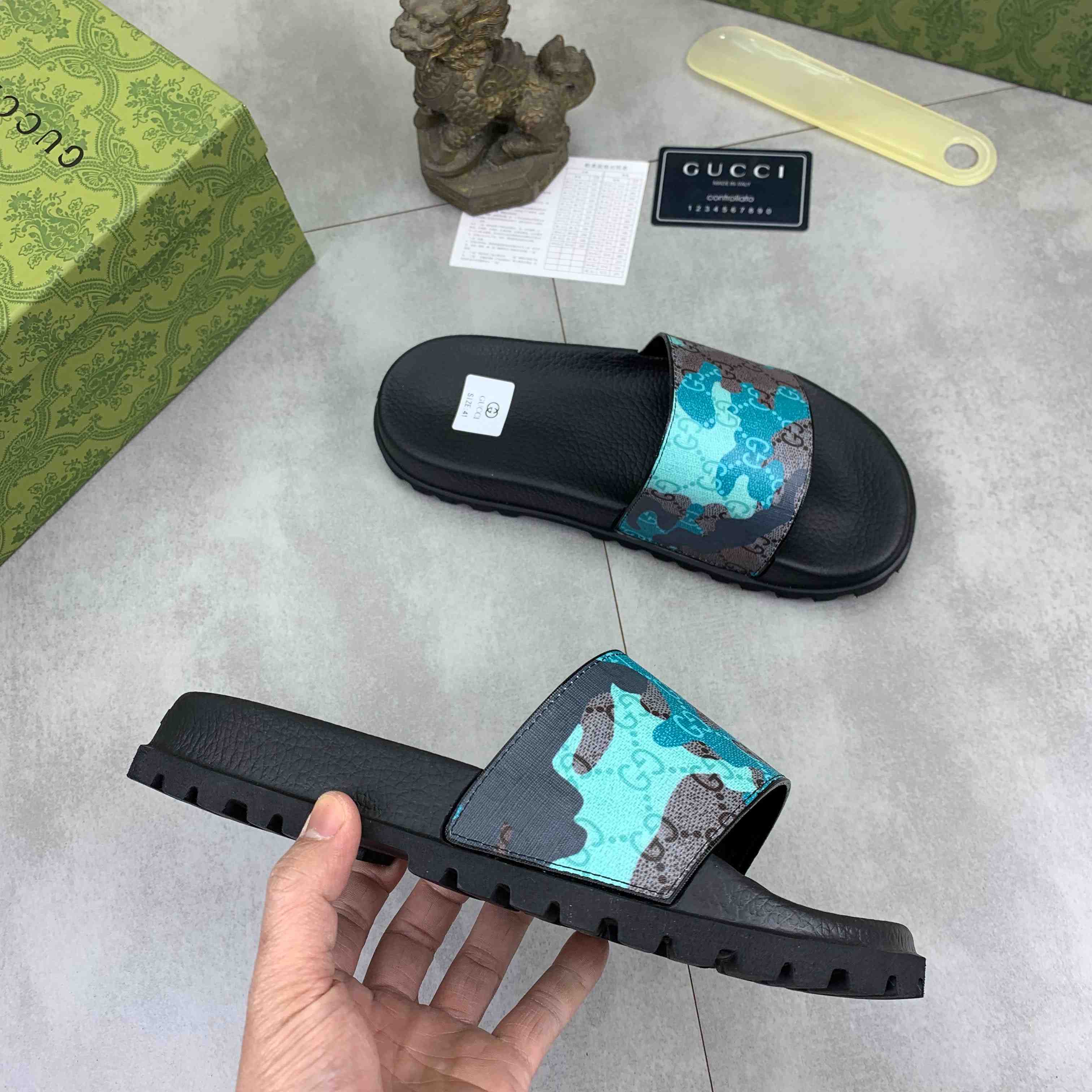 Gucci Lug-sole Slide Sandal - DesignerGu
