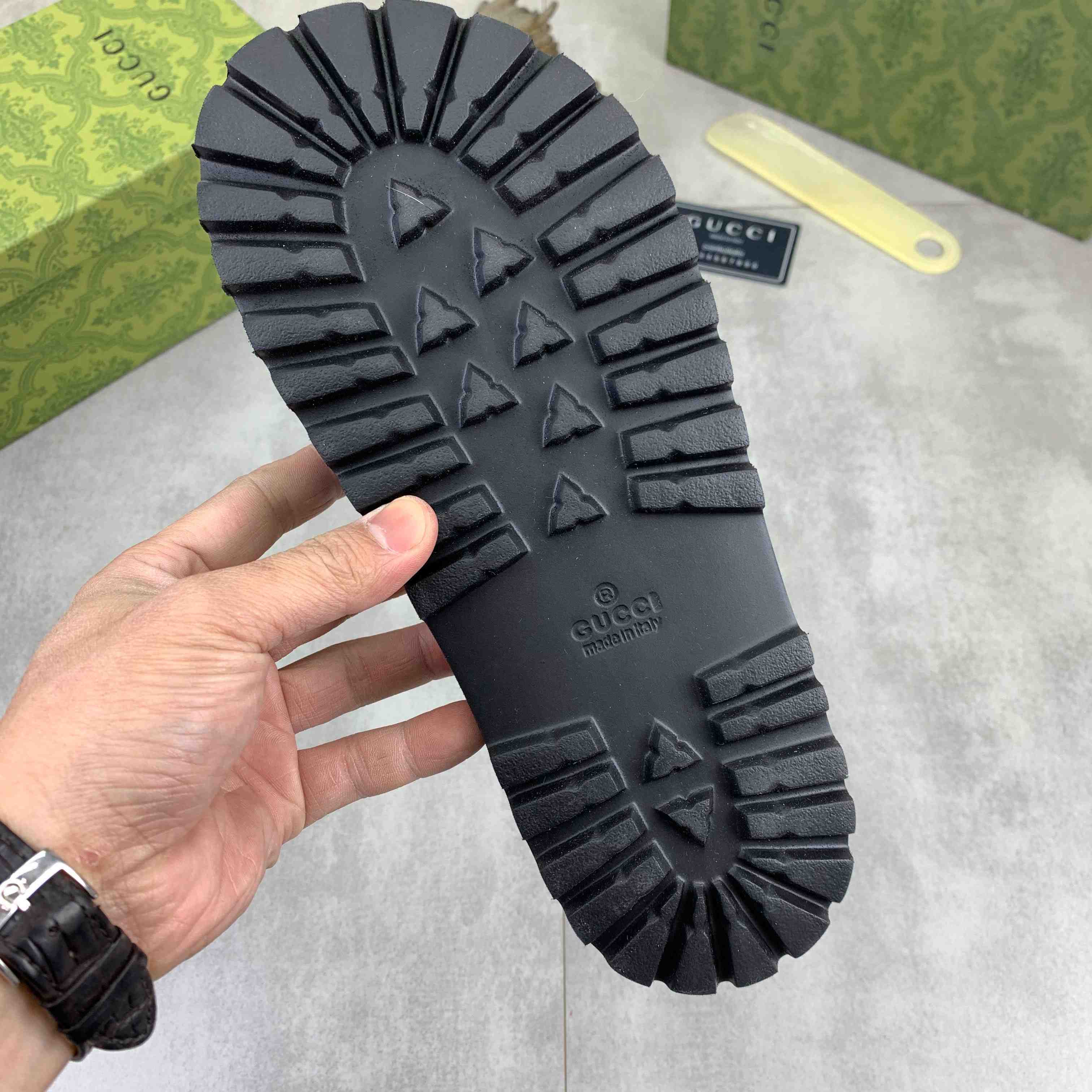 Gucci Lug-sole Slide Sandal - DesignerGu