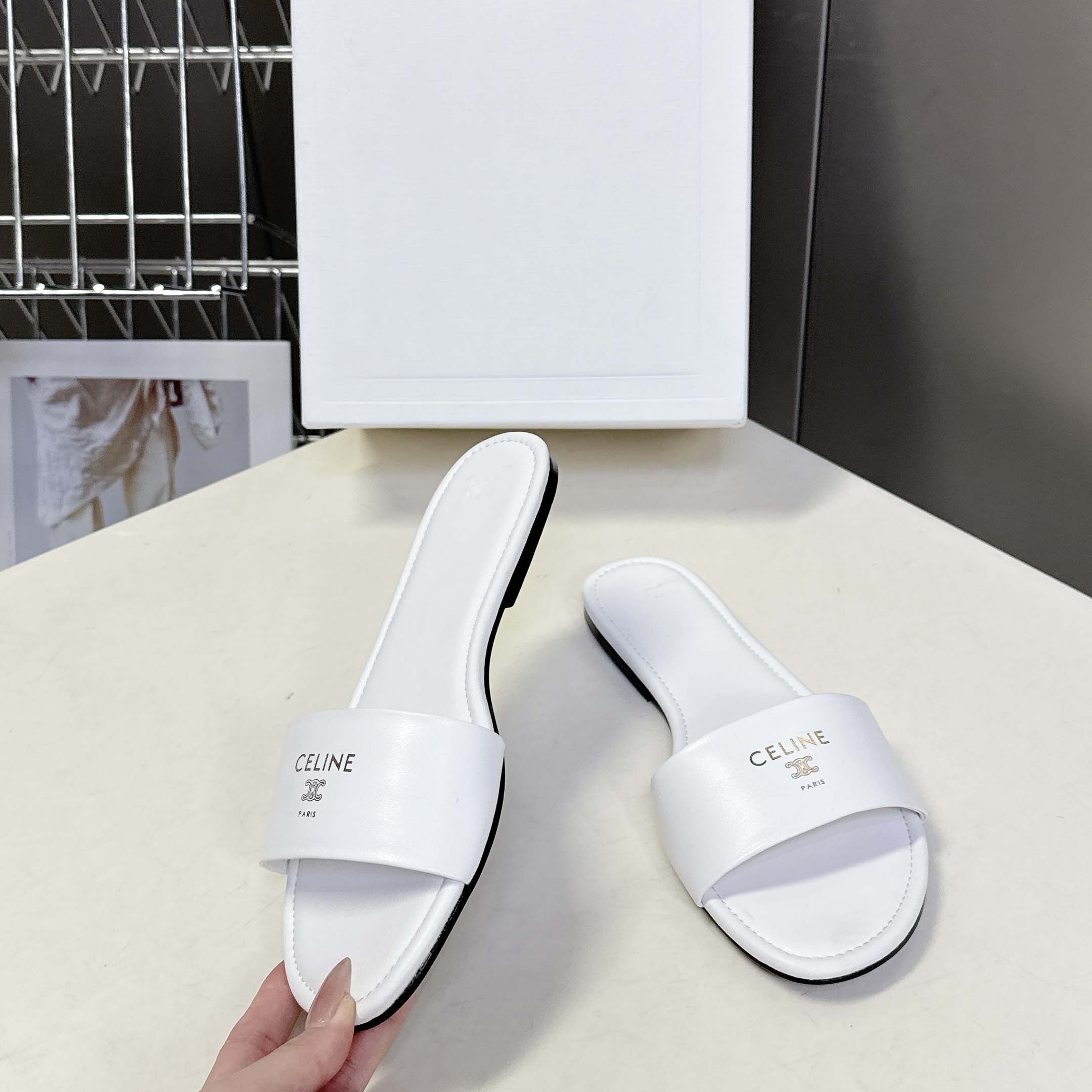 Celine Coast Mule In Lambskin - DesignerGu