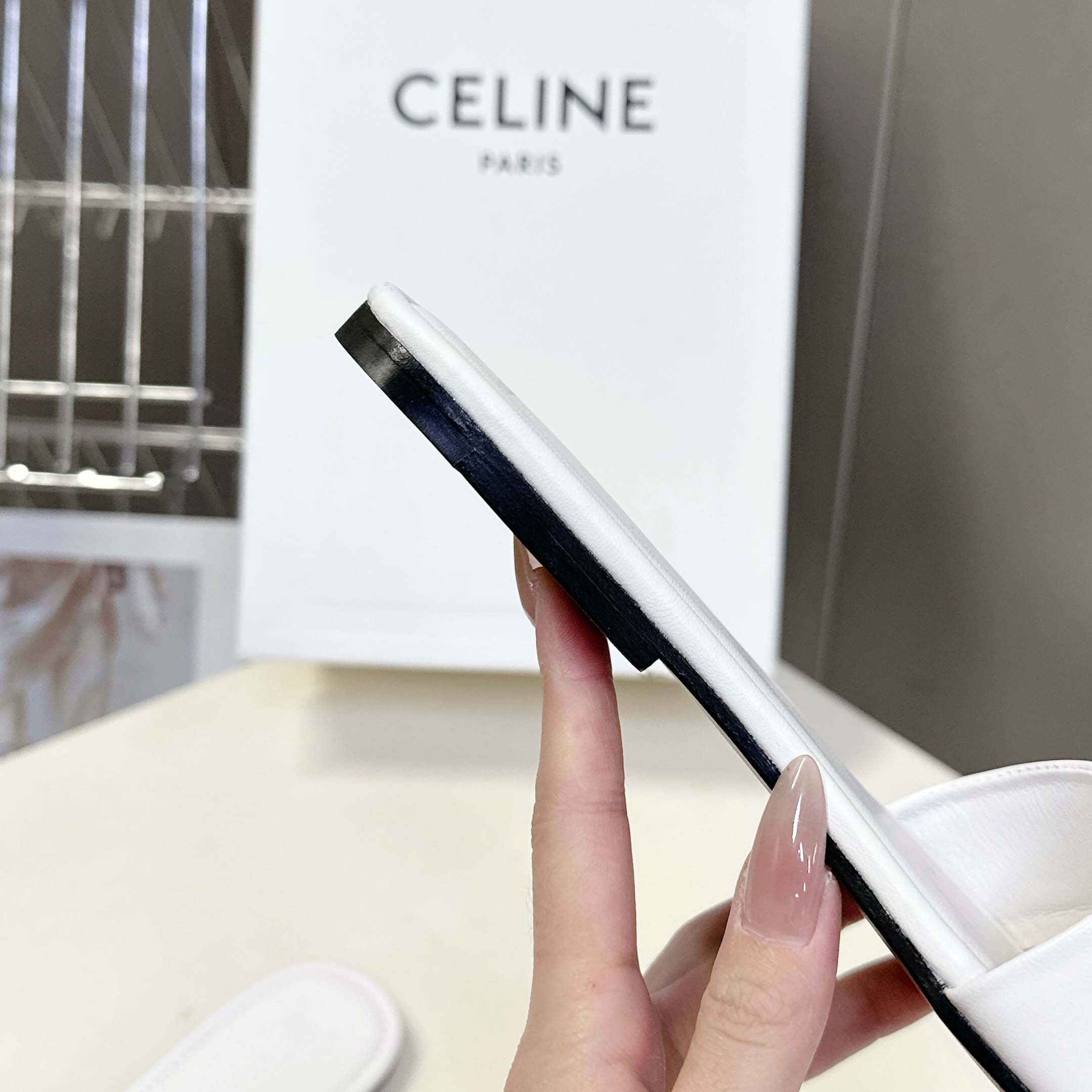 Celine Coast Mule In Lambskin - DesignerGu