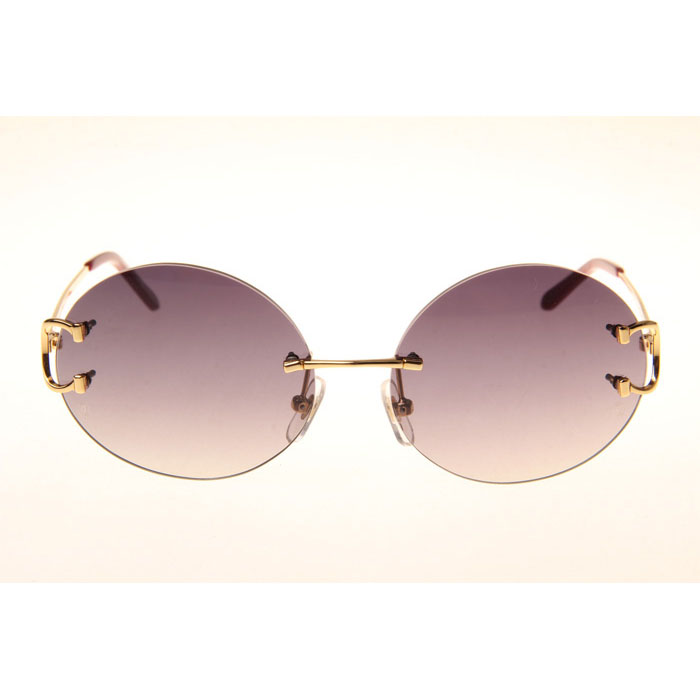 Cartier CT 4193832 Sunglasses In Gold Gradient Grey - DesignerGu