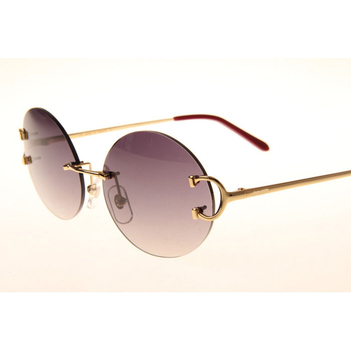 Cartier CT 4193832 Sunglasses In Gold Gradient Grey - DesignerGu