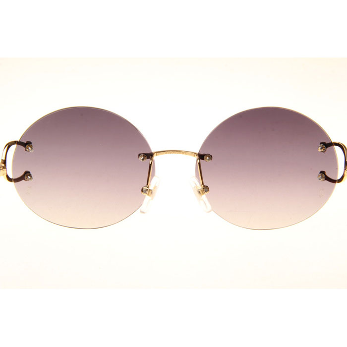 Cartier CT 4193832 Sunglasses In Gold Gradient Grey - DesignerGu