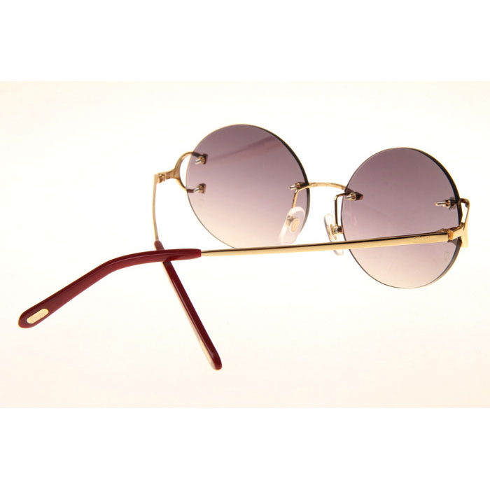 Cartier CT 4193832 Sunglasses In Gold Gradient Grey - DesignerGu