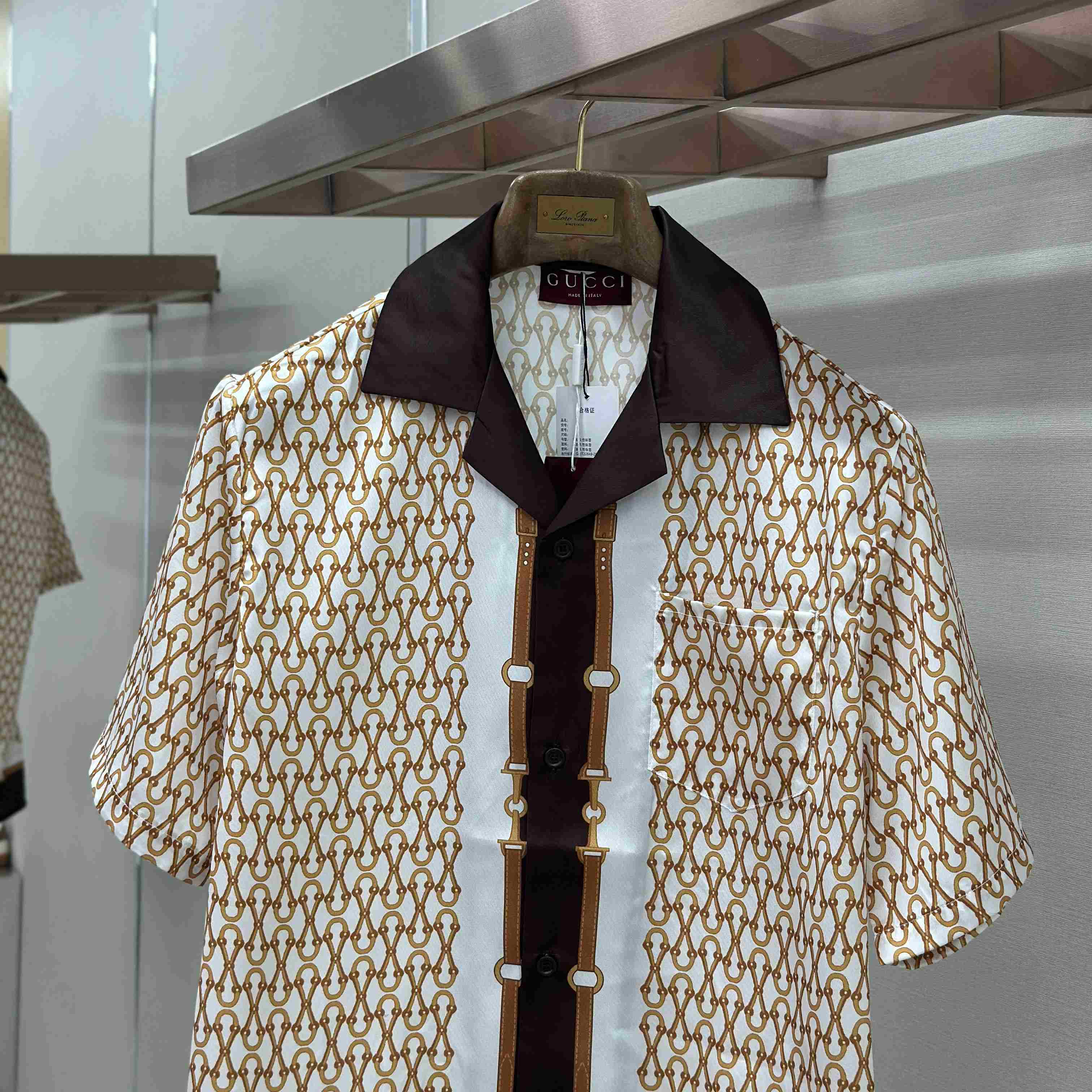 Gucci Printed Silk Twill Bowling Shirt - DesignerGu