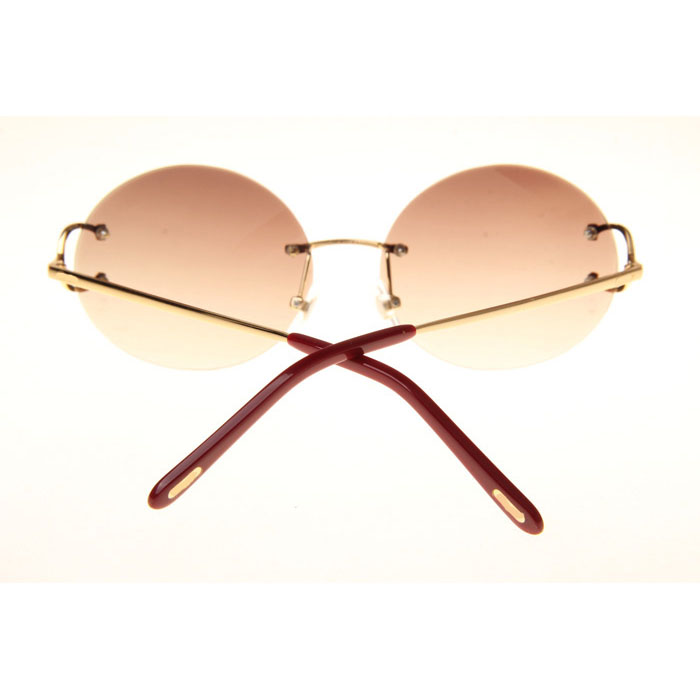 Cartier CT 4193832 Sunglasses In Gold Gradient Brown - DesignerGu