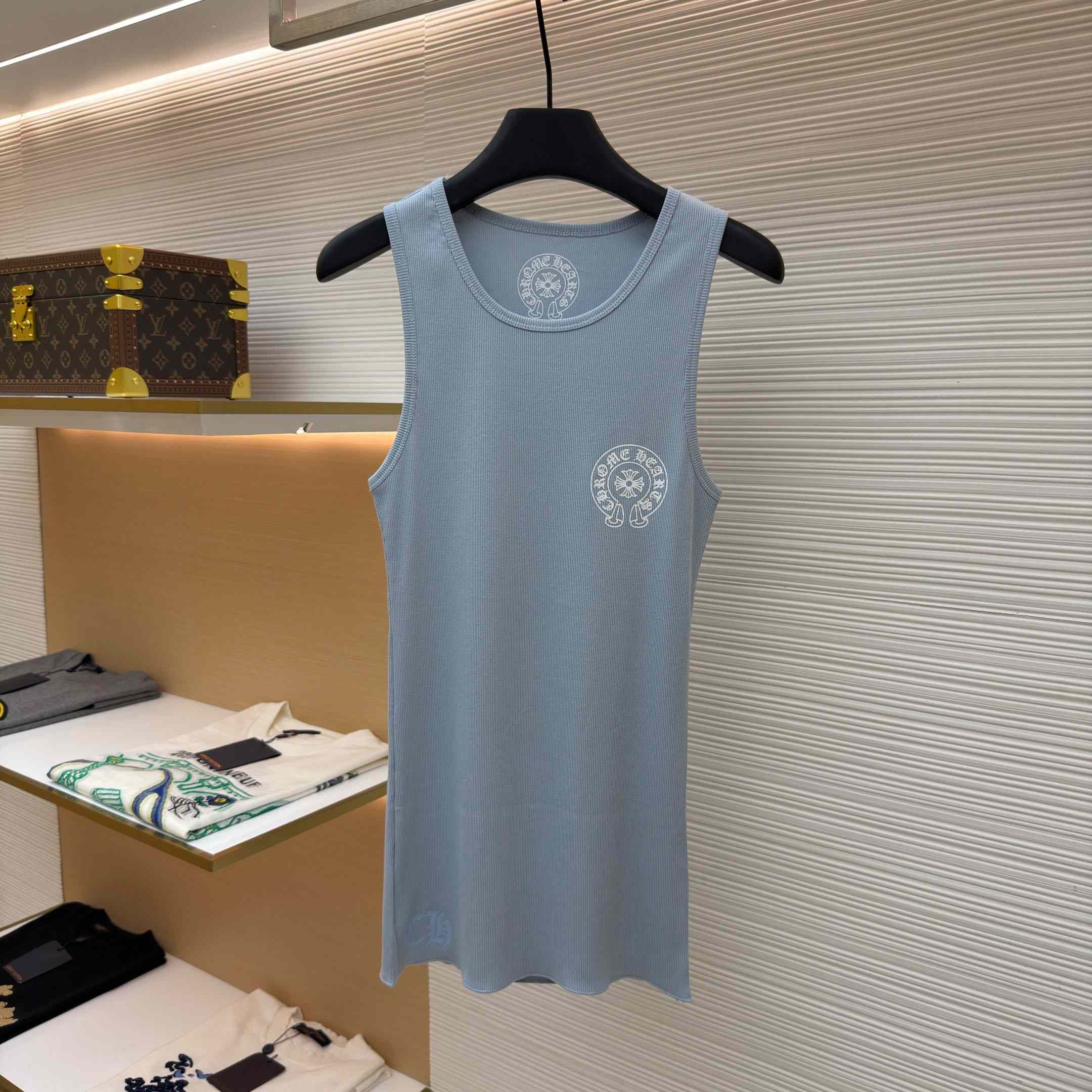 Chrome Hearts Rib Tank 'Baby Blue' - DesignerGu