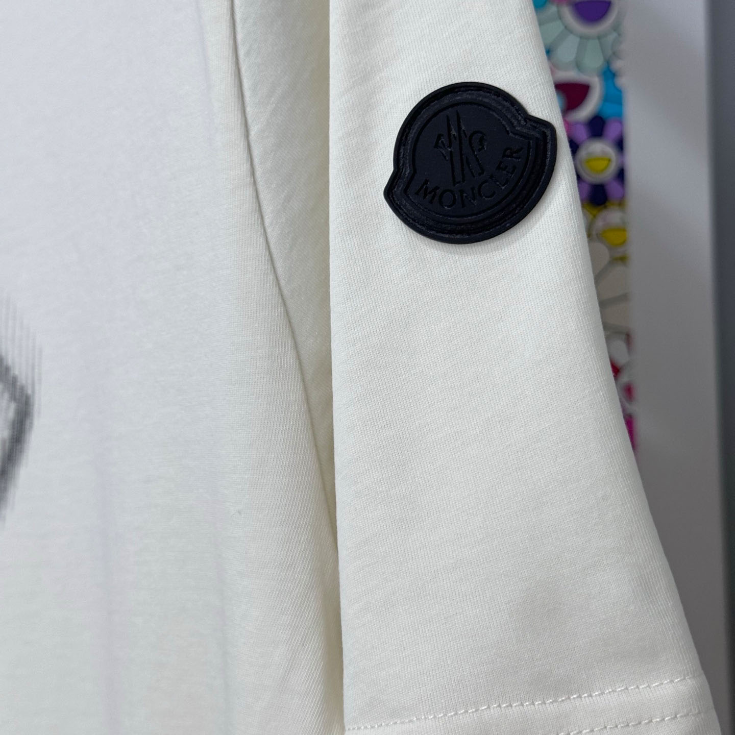 Moncler Blurred Logo Cotton T-Shirt - DesignerGu
