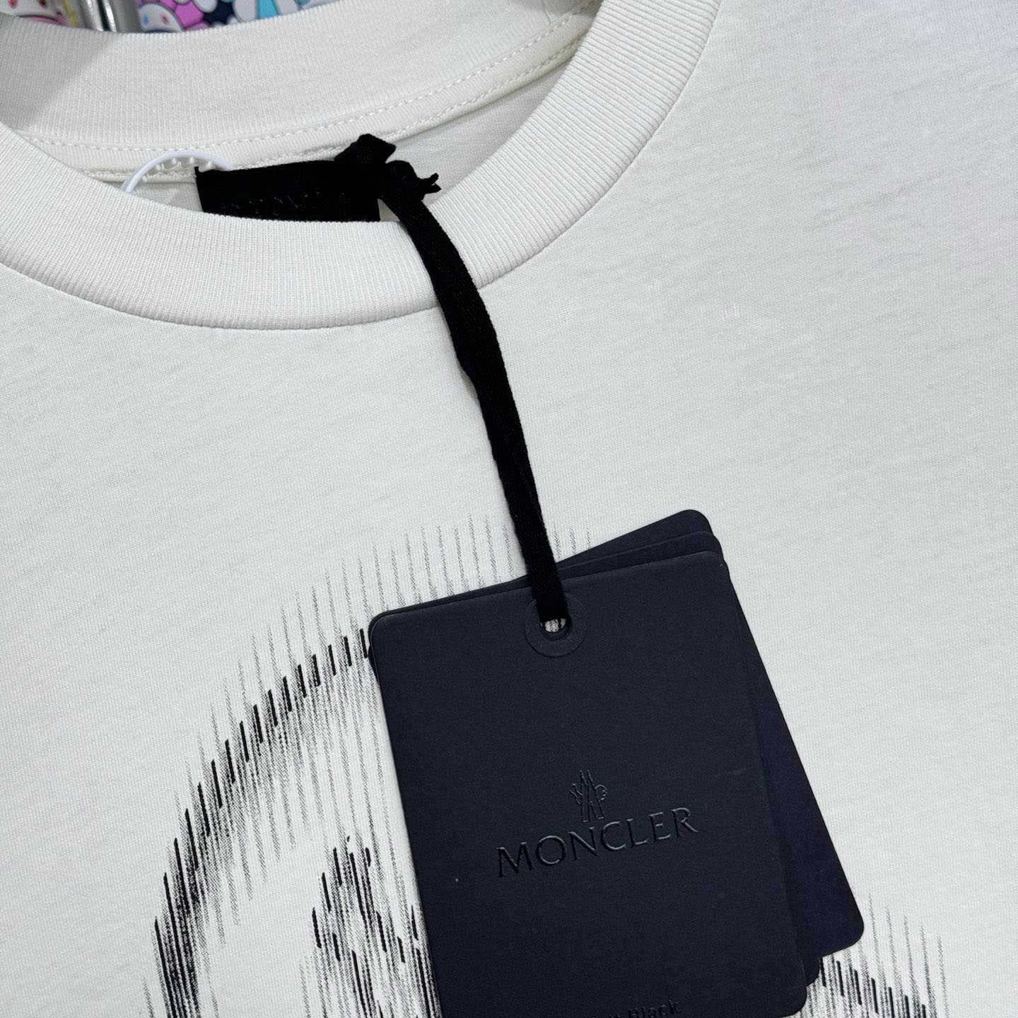 Moncler Blurred Logo Cotton T-Shirt - DesignerGu