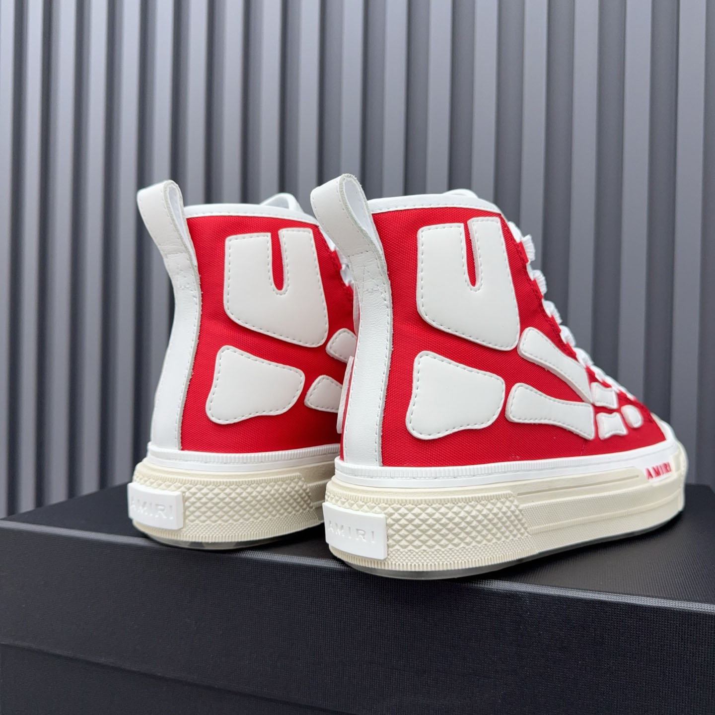 Amiri Skel Court Hi 'Varsity Red' - DesignerGu