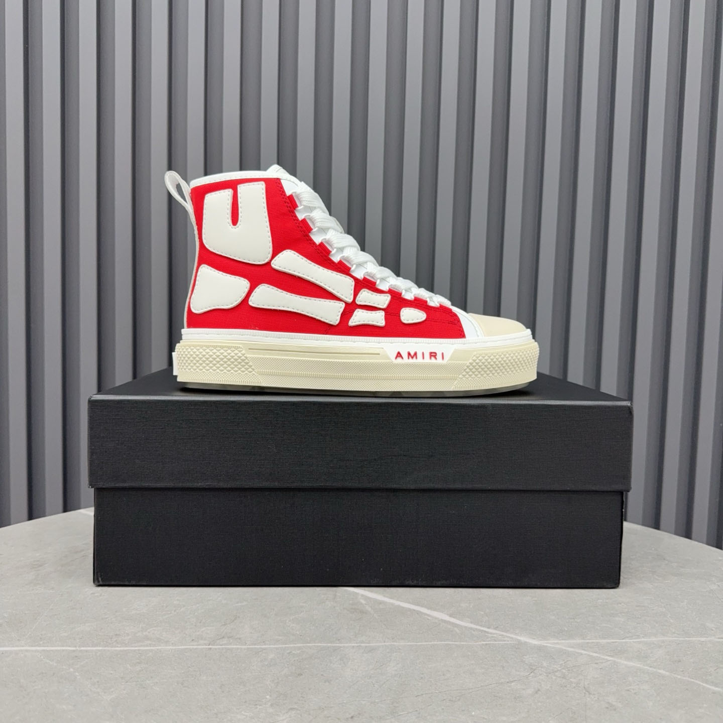 Amiri Skel Court Hi 'Varsity Red' - DesignerGu