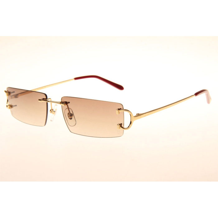 Cartier CT 4193830 Sunglasses In Gold Gradient Brown - DesignerGu