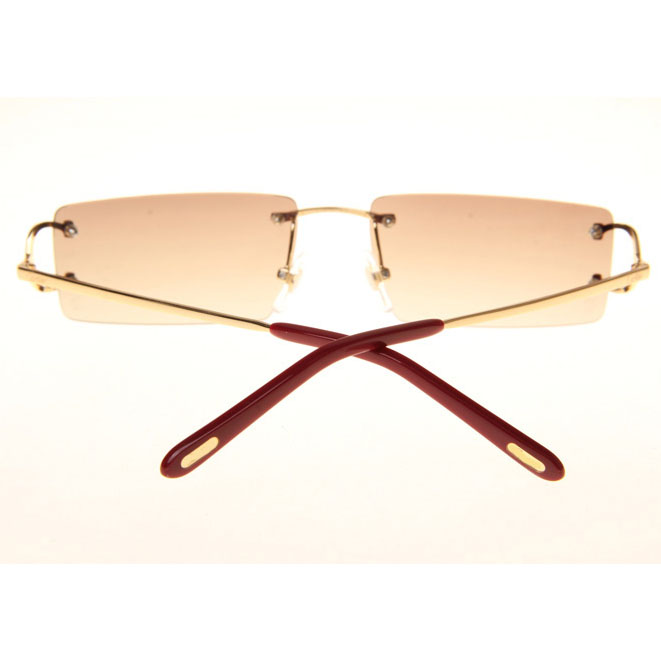 Cartier CT 4193830 Sunglasses In Gold Gradient Brown - DesignerGu