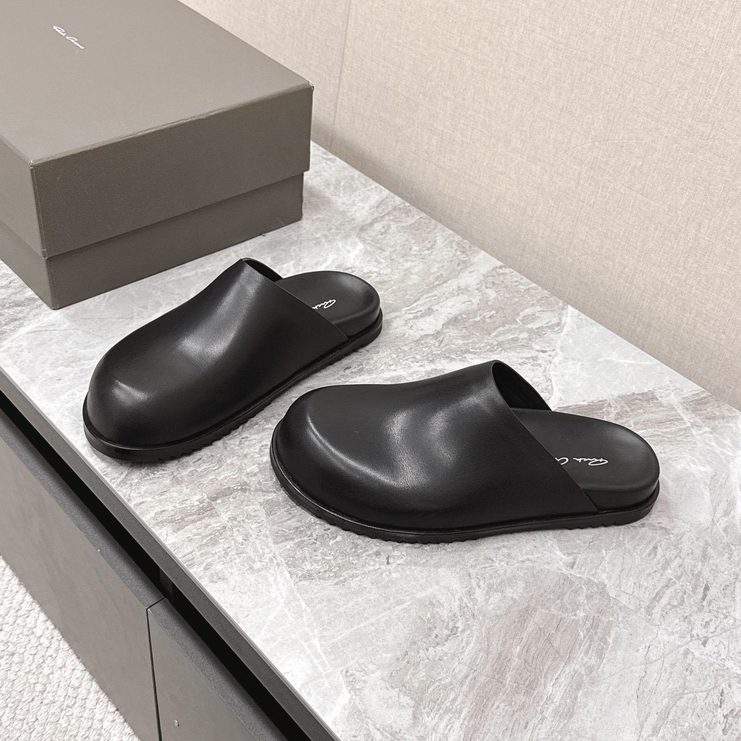 Rick Owens Porterville Granola Leather Mules - DesignerGu