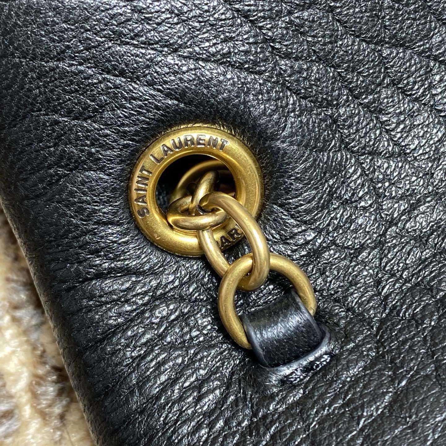 Saint Laurent Cassandre Large Pouch On Chain In Lambskin - DesignerGu