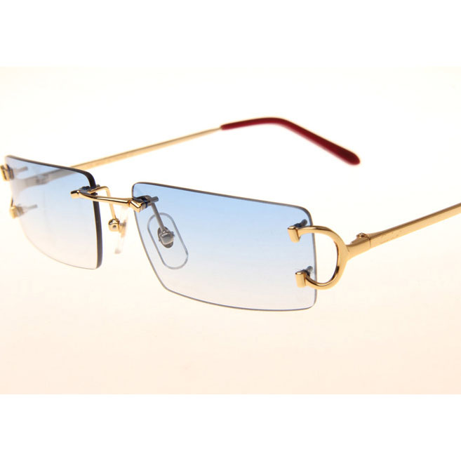 Cartier CT 4193830 Sunglasses In Gold Gradient Blue - DesignerGu