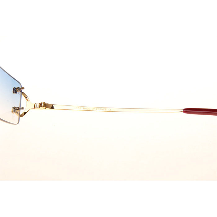 Cartier CT 4193830 Sunglasses In Gold Gradient Blue - DesignerGu