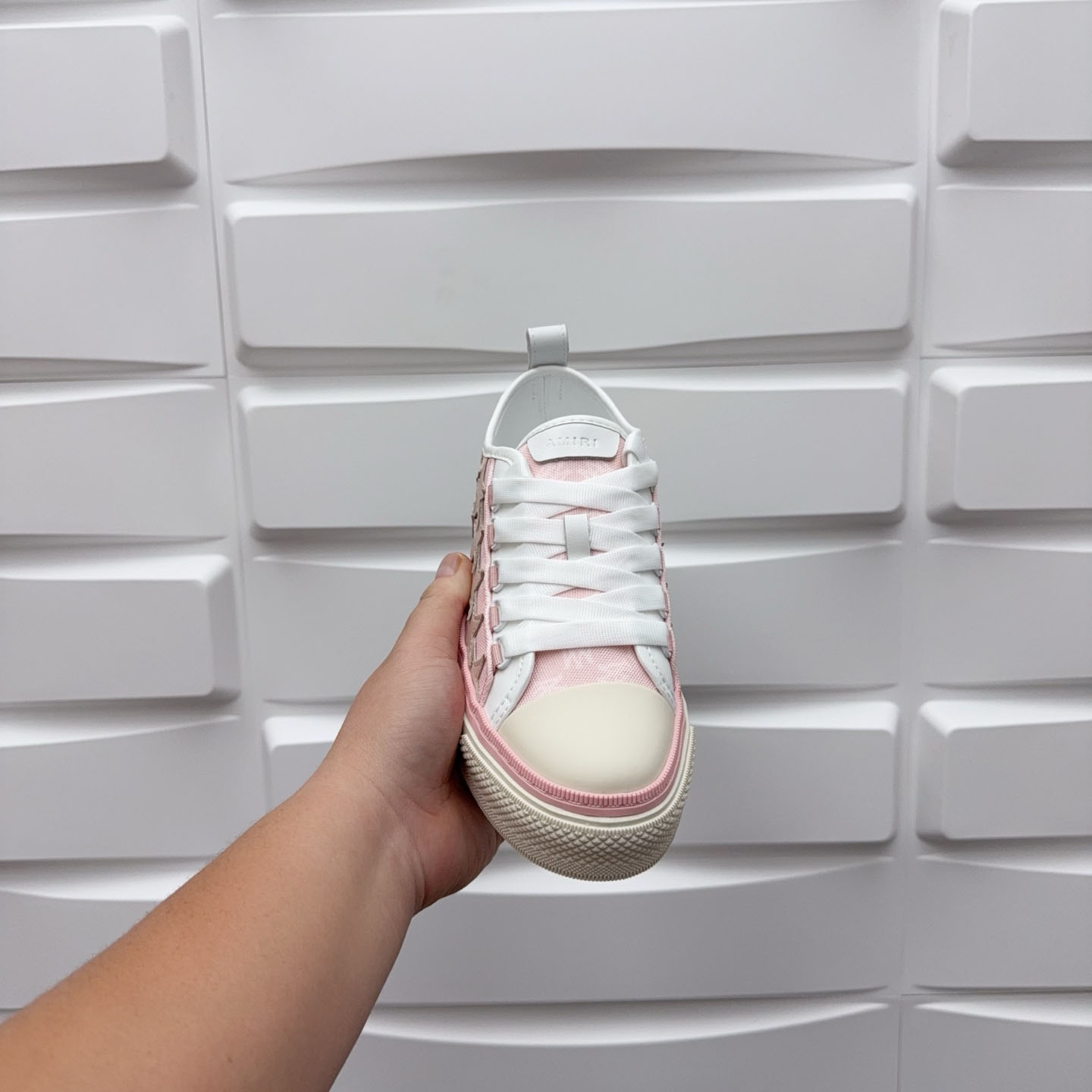 Amiri Stars Low-Top Canvas Platform Sneakers - DesignerGu