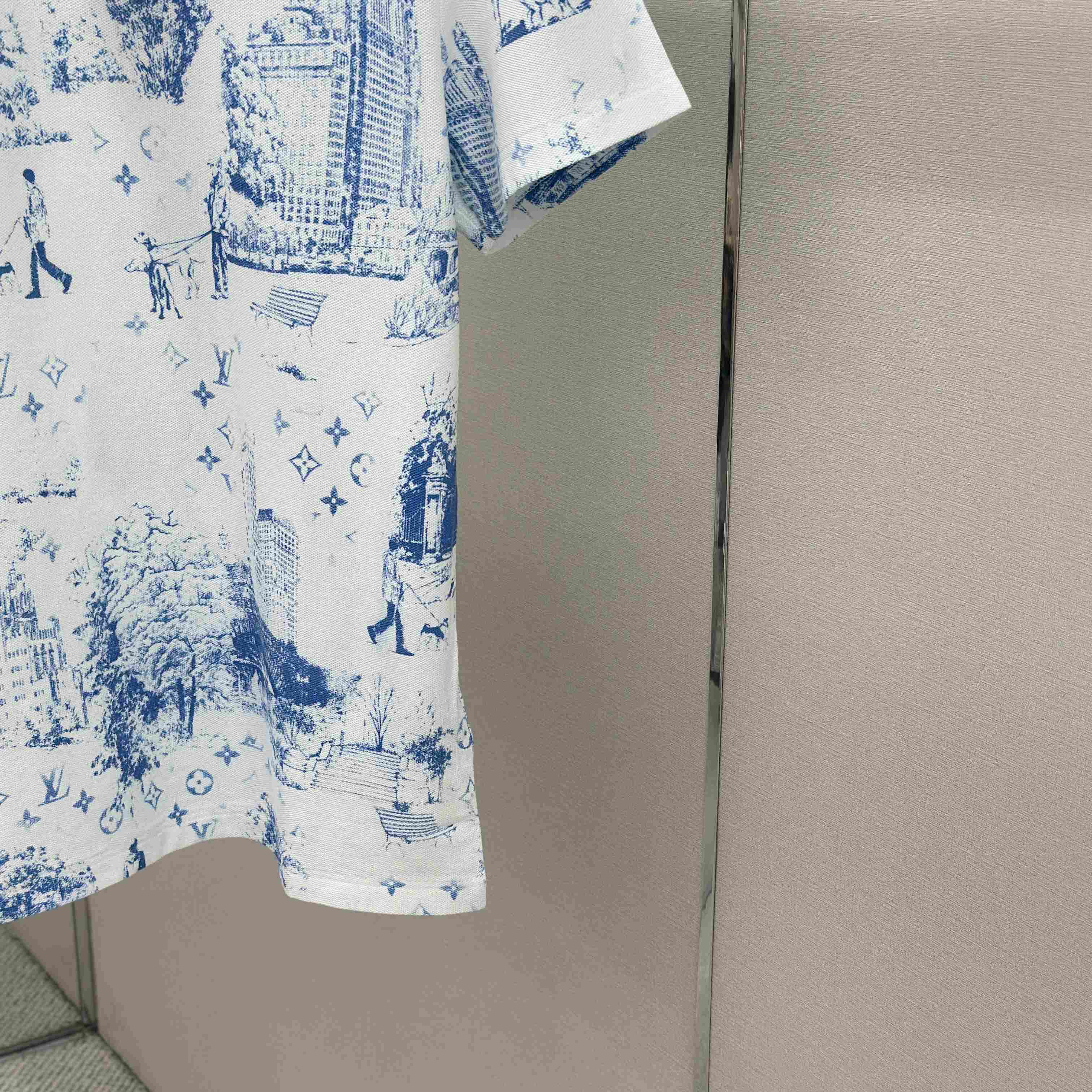 Louis Vuitton Playera en Piqué De Algodón Con Estampado 1AGJZ2 - DesignerGu