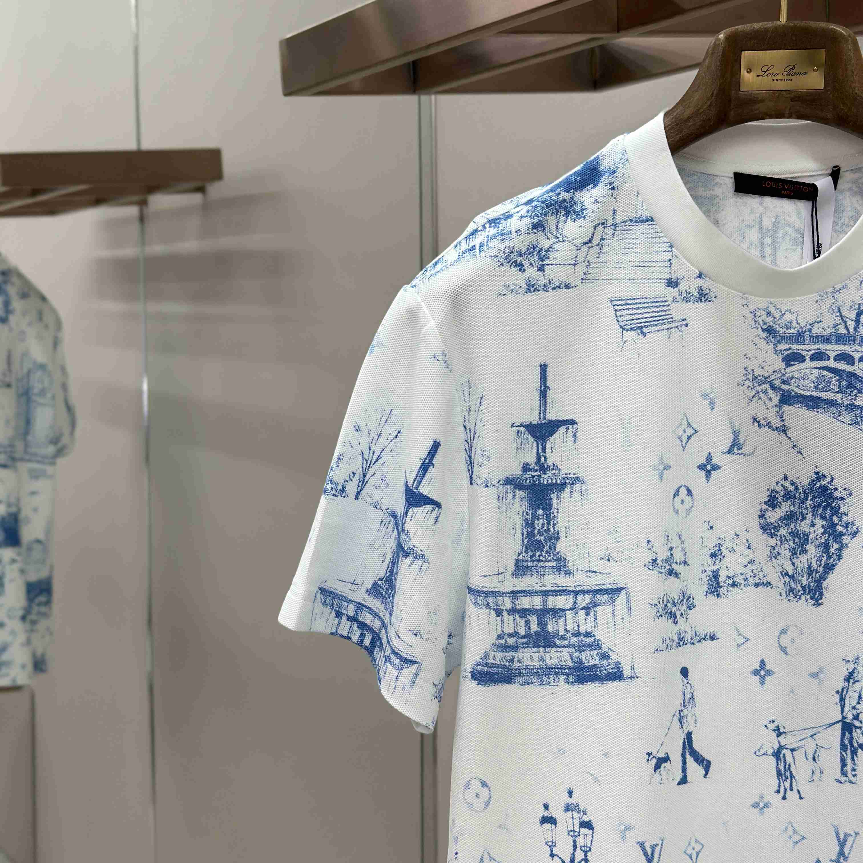 Louis Vuitton Playera en Piqué De Algodón Con Estampado 1AGJZ2 - DesignerGu