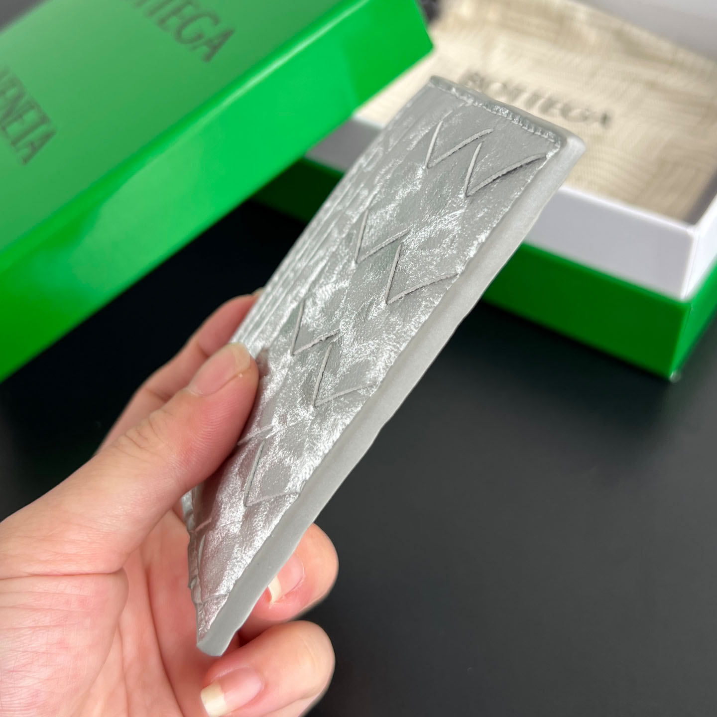 Bottega Veneta Intrecciato Credit Card Case - DesignerGu