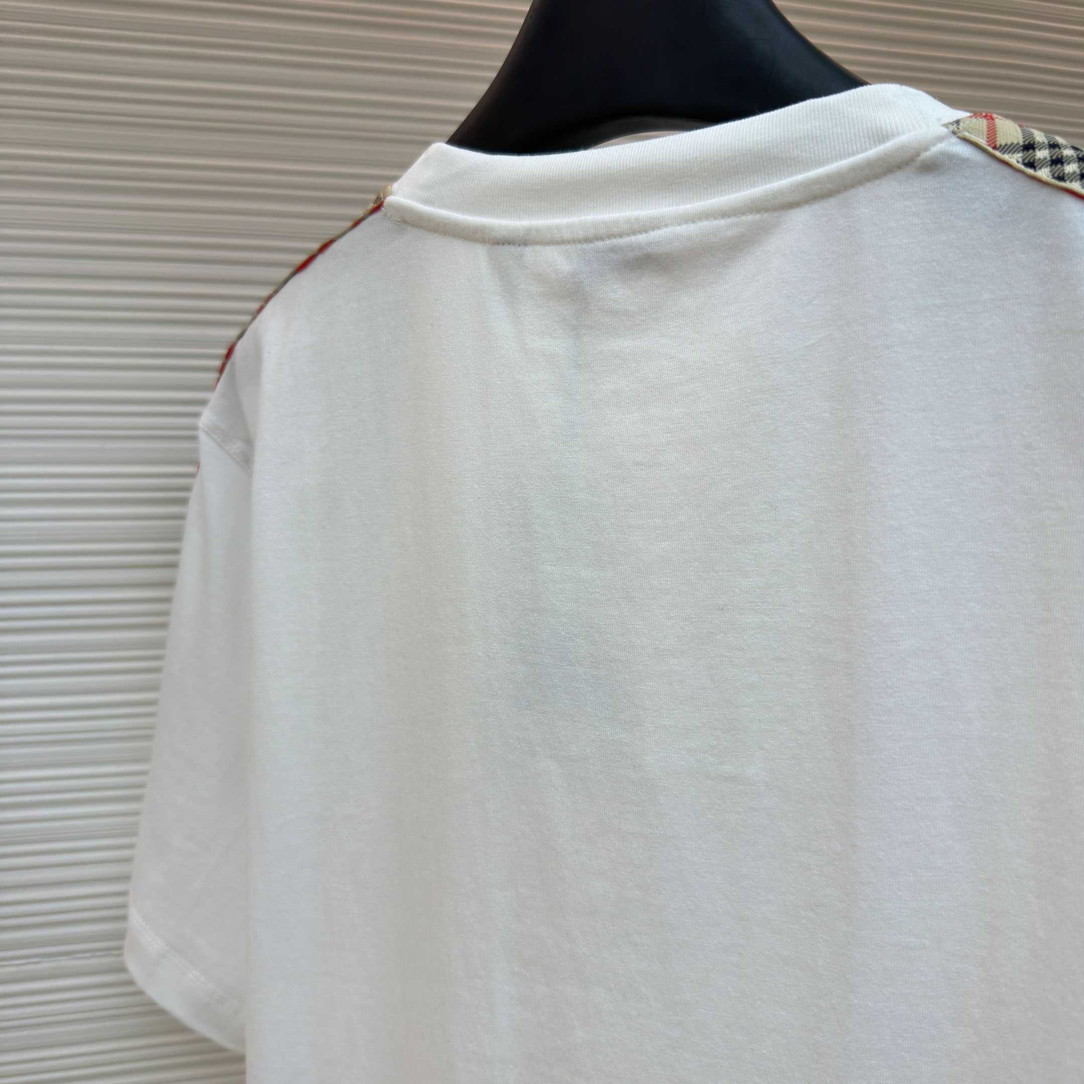 Burberry Check Trim Cotton T-shirt - DesignerGu