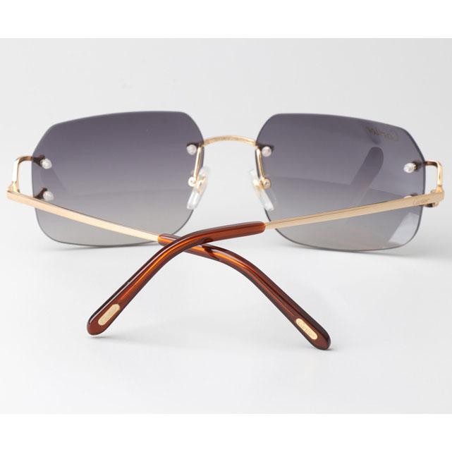 Cartier CT 4193833 Sunglasses Gold Gradient Gray - DesignerGu