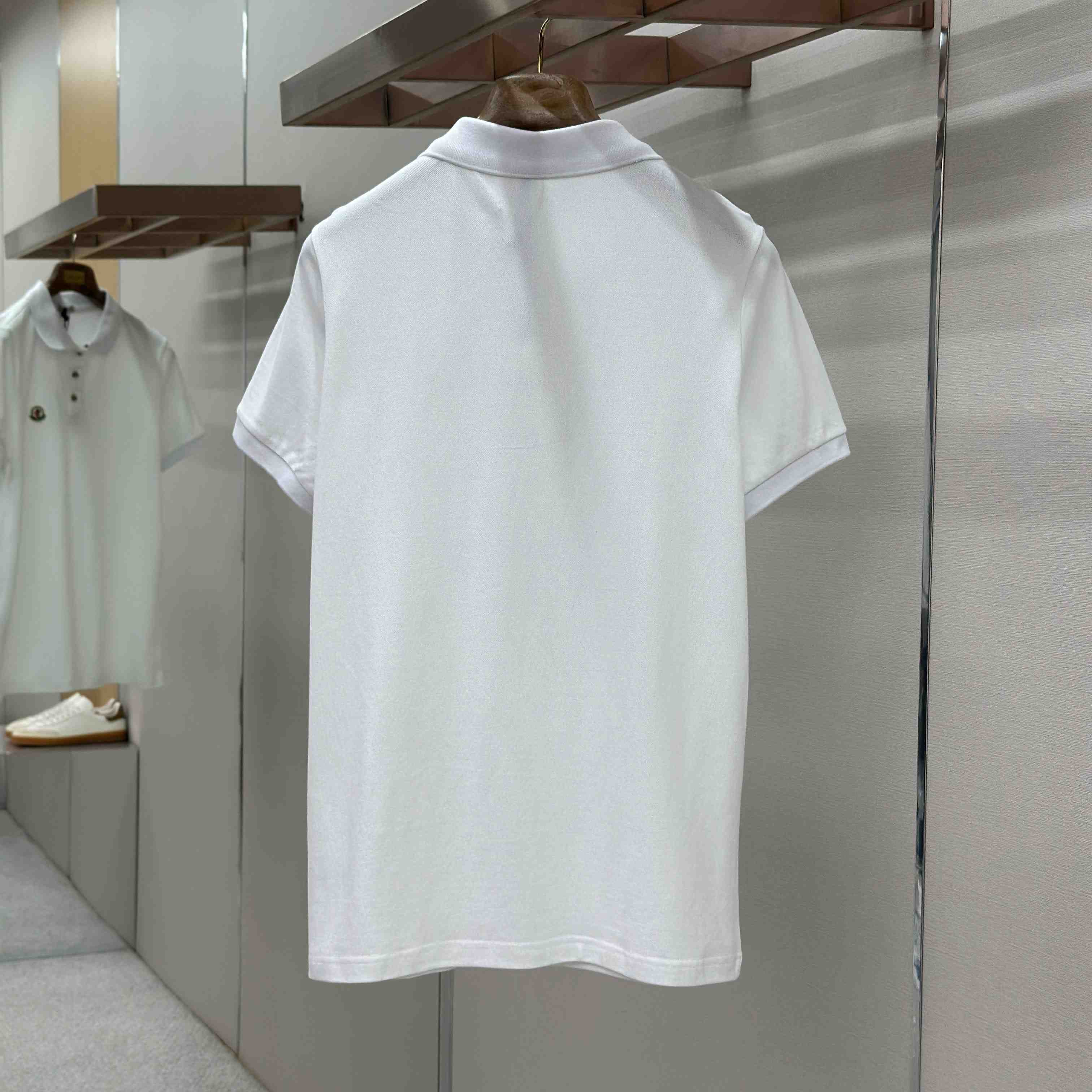 Moncler Logo Patch Cotton Polo Shirt - DesignerGu