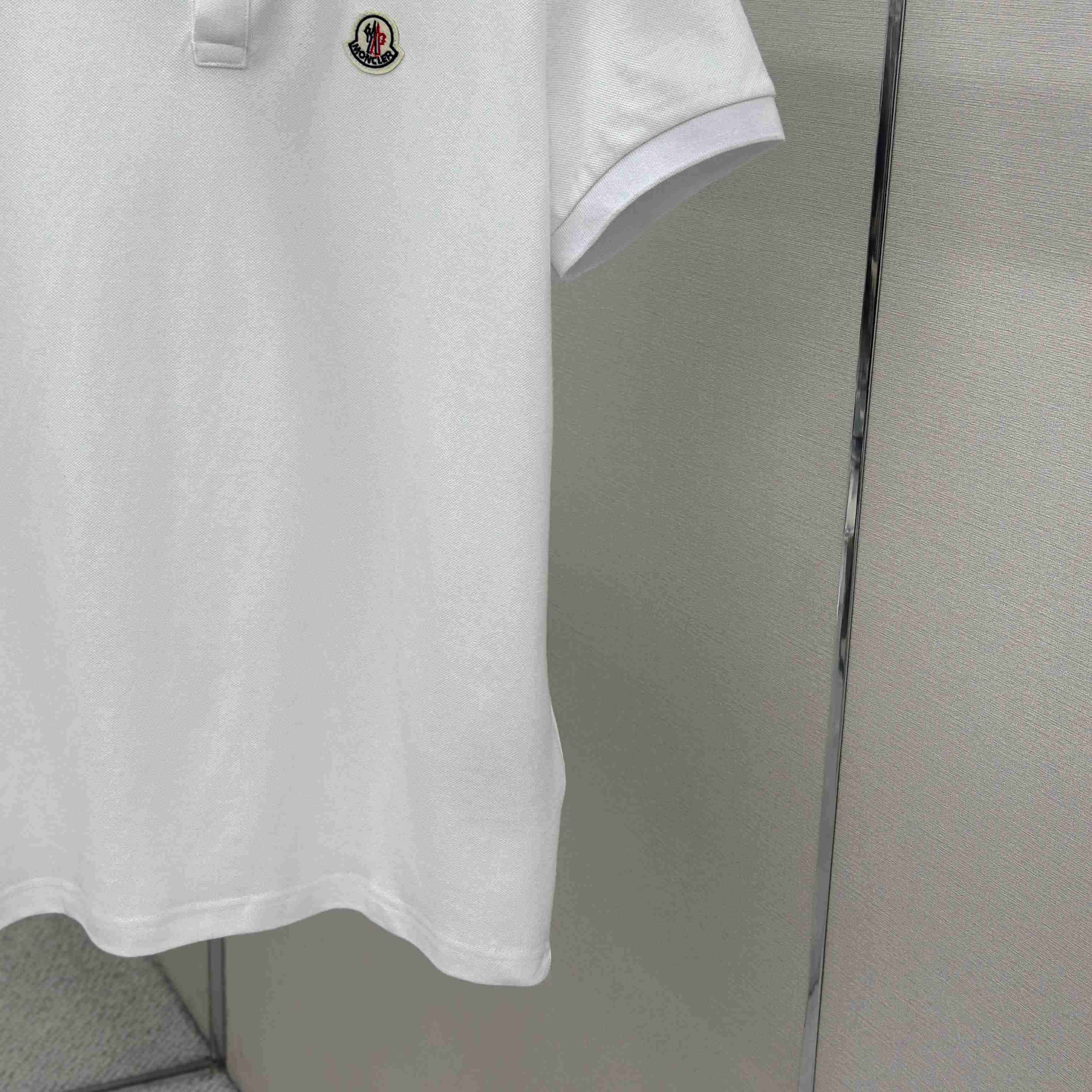 Moncler Logo Patch Cotton Polo Shirt - DesignerGu