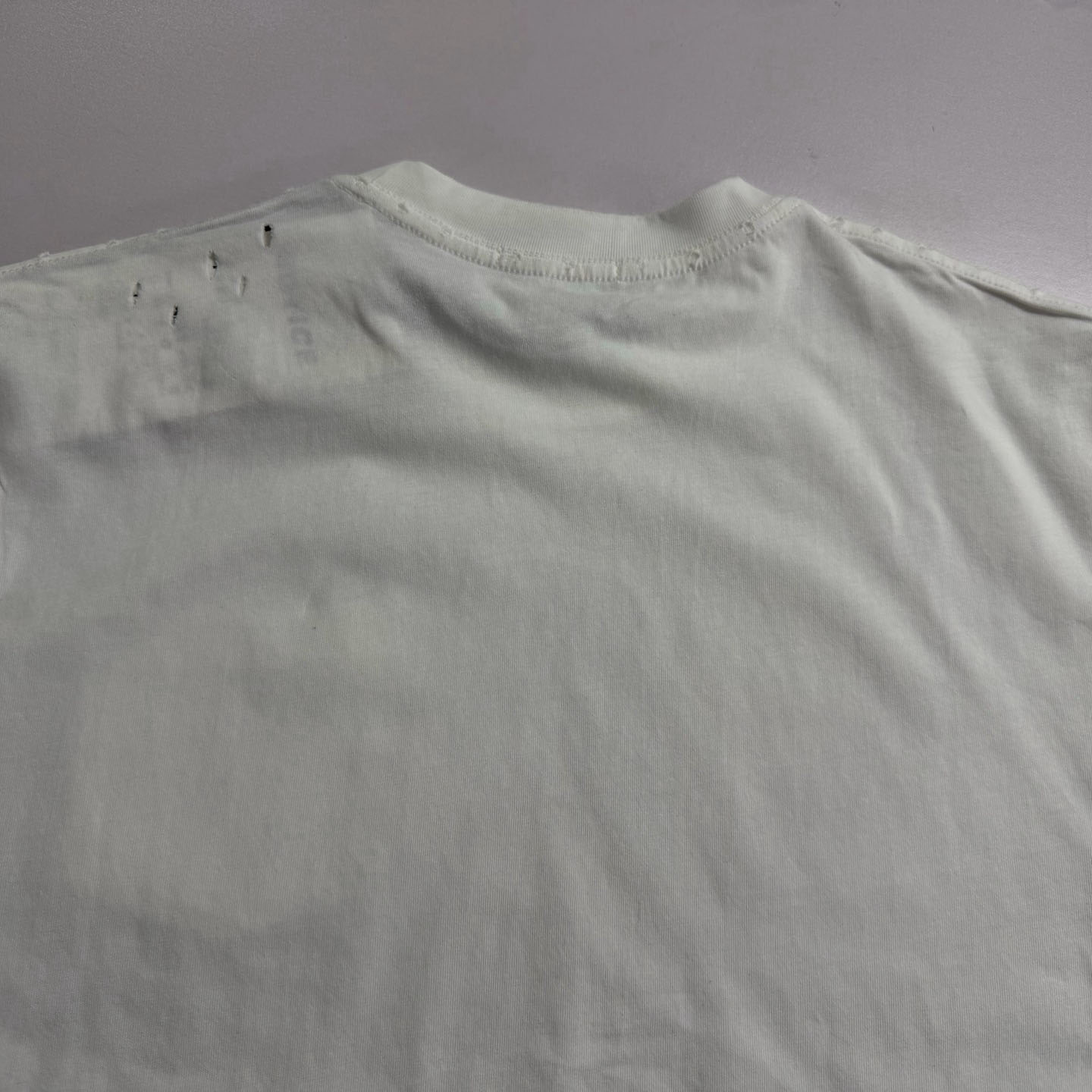 Enfants Riches Déprimés  Distressed Logo-Print Cotton-Jersey T-Shirt - White - DesignerGu