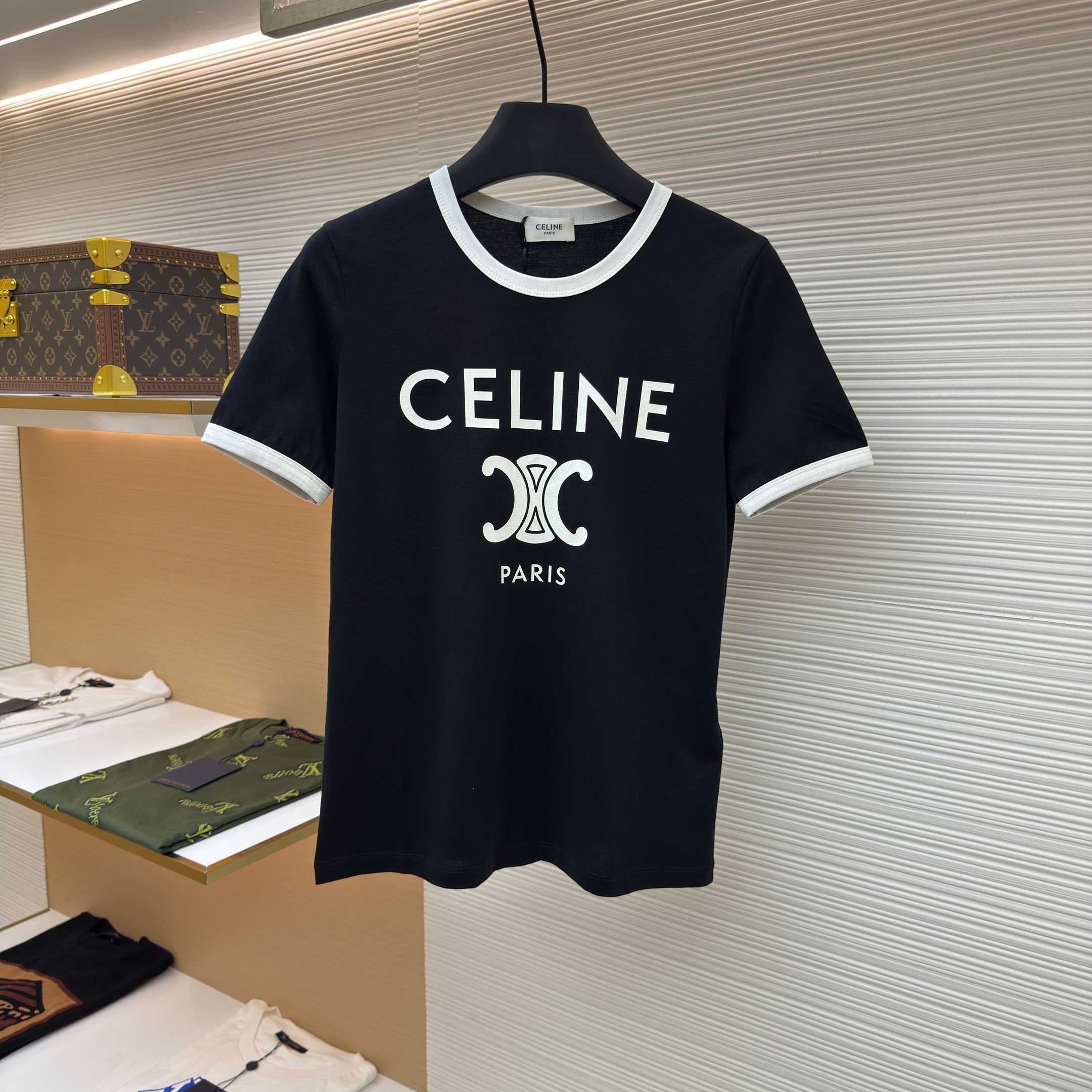 celine Paris T-shirt In Cotton Jersey - DesignerGu