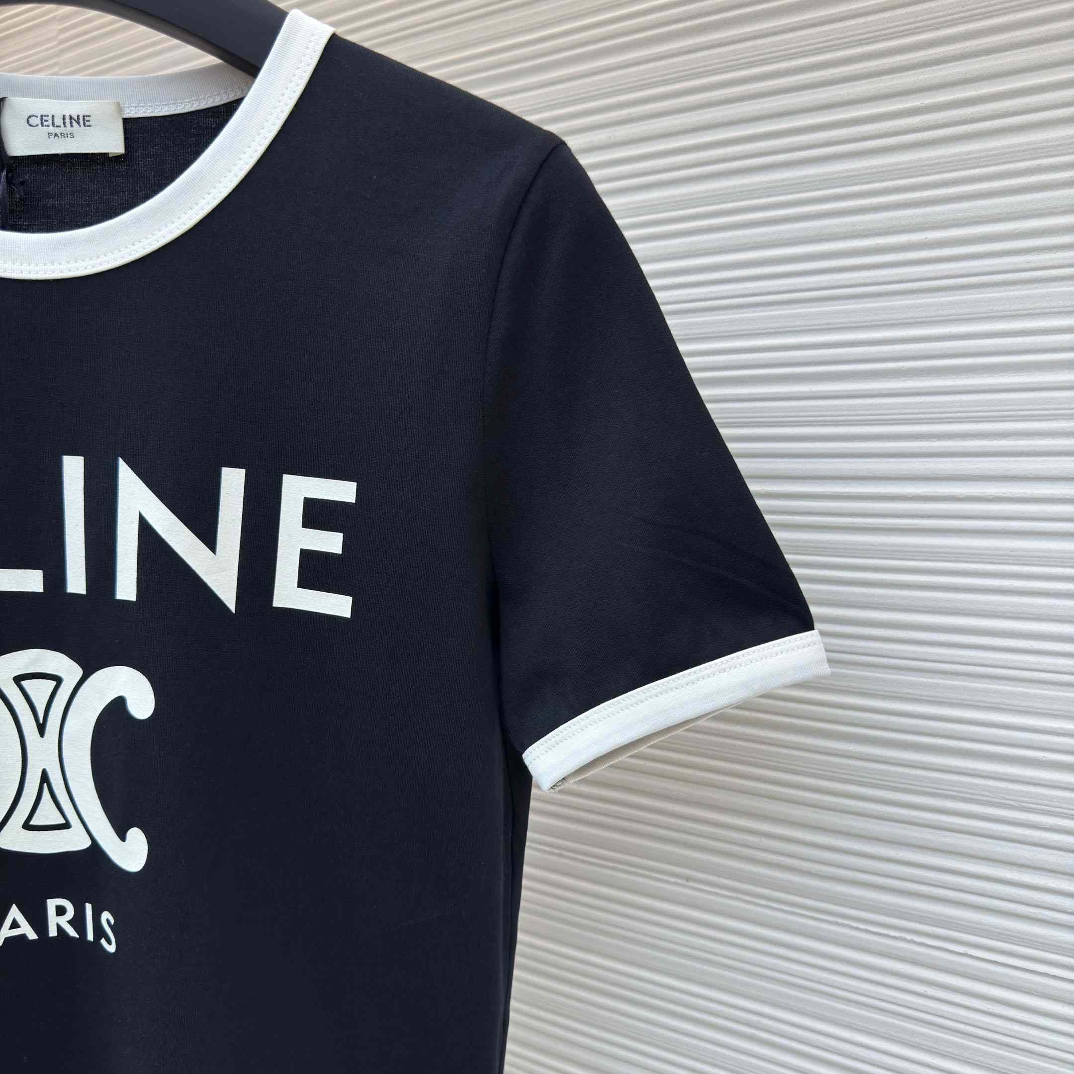 celine Paris T-shirt In Cotton Jersey - DesignerGu
