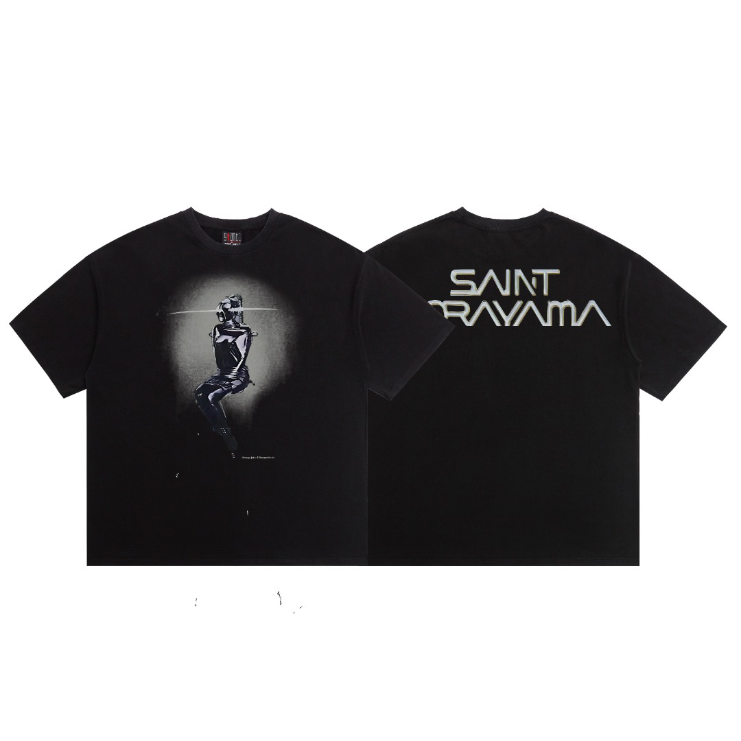 Saint Michael Mask Srym Short Sleeve Tee 'Black' - DesignerGu