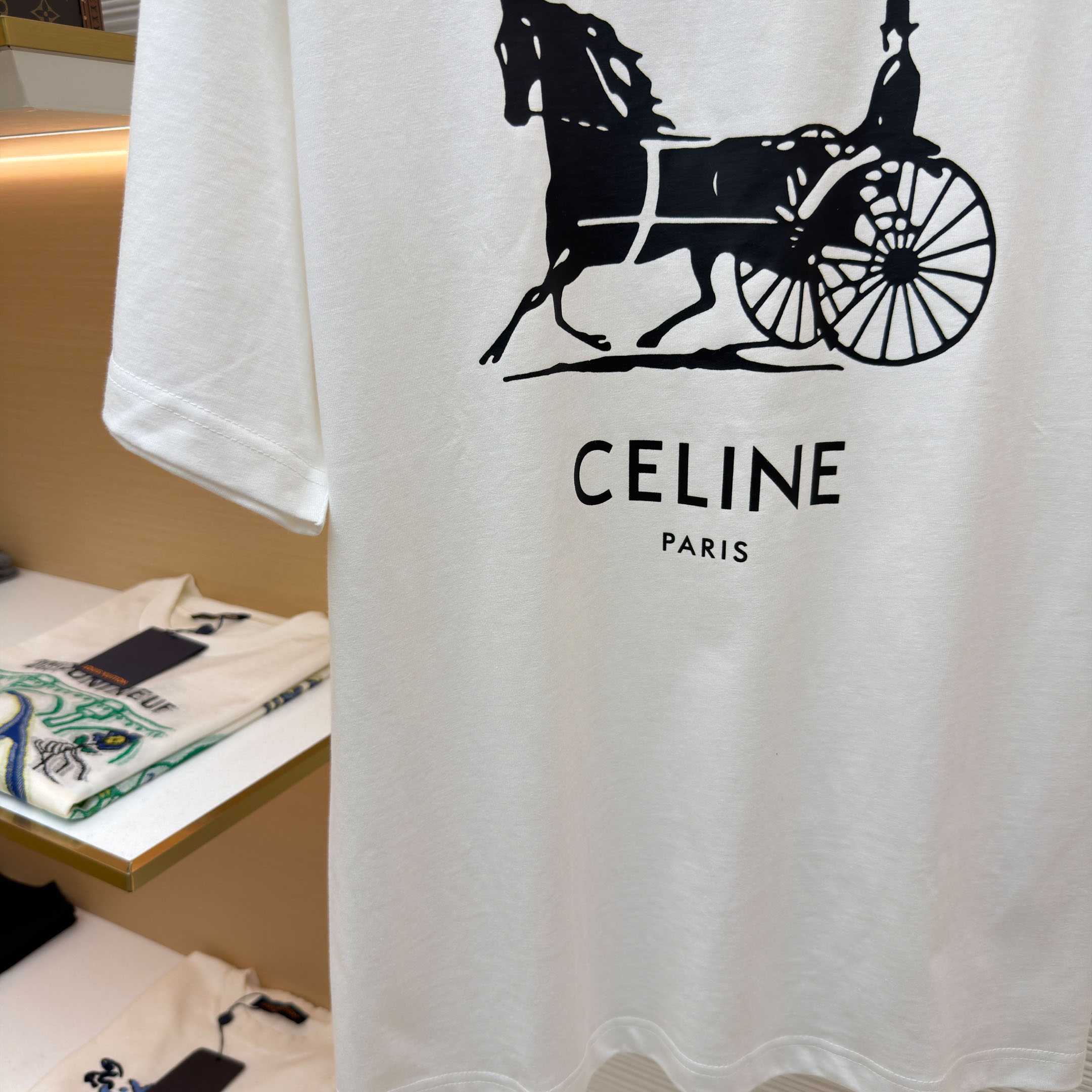 Celine T-shirt IN Cotton Jersey - DesignerGu