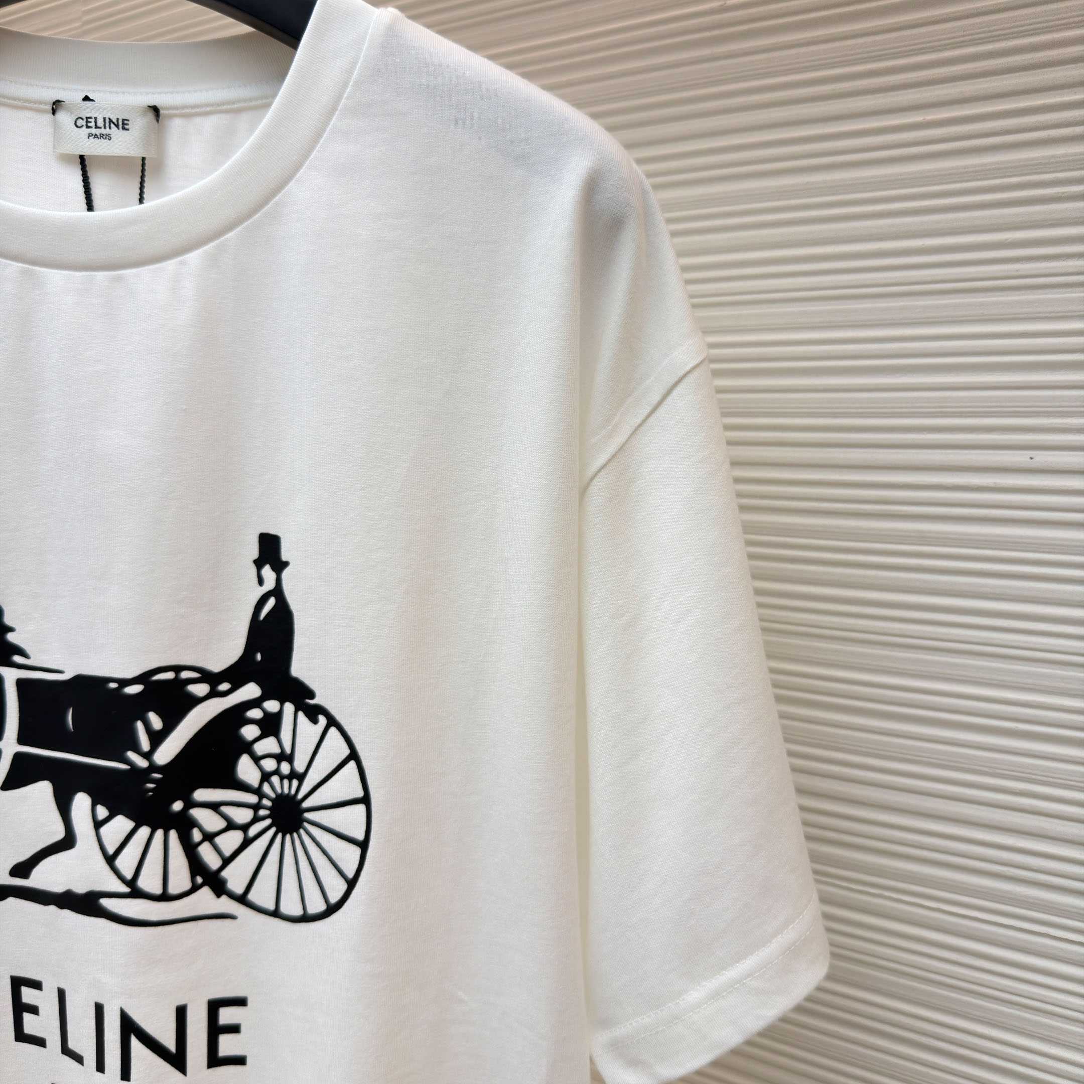 Celine T-shirt IN Cotton Jersey - DesignerGu