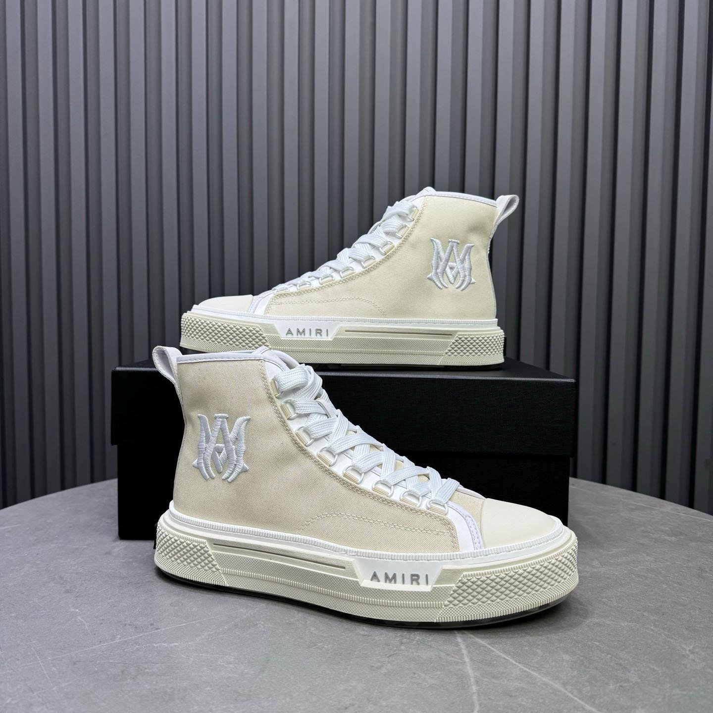 Amiri M.A. Logo Court High 'Alabaster' - DesignerGu
