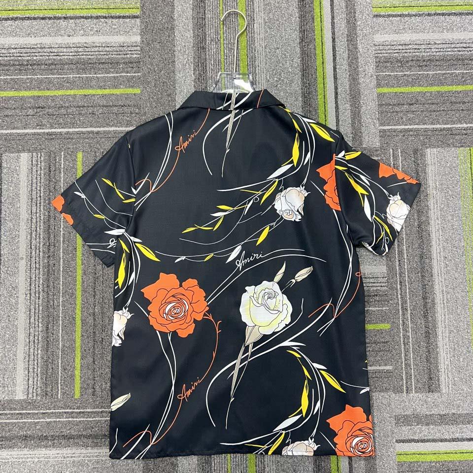 Amiri Floral Camp Shirt 'Black' - DesignerGu