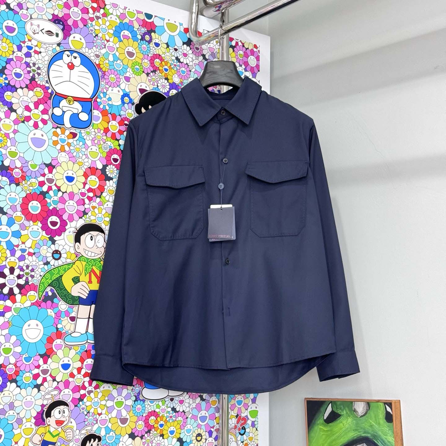 Louis Vuitton Long-Sleeved Cotton-Silk Crepe Shirt  1AJSPT - DesignerGu