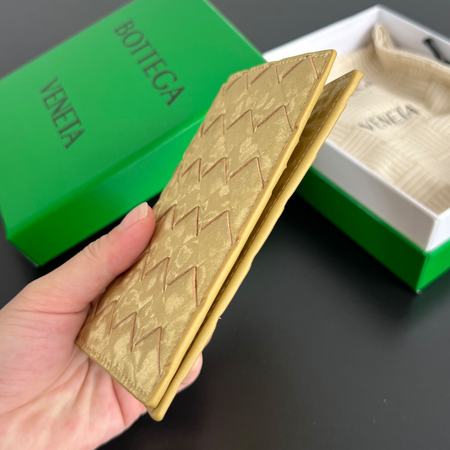 Bottega Veneta Intrecciato Passport Case - DesignerGu